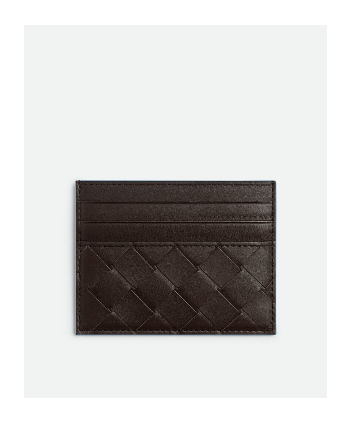 Bottega Veneta Intrecciato Leather Card Holder In Black