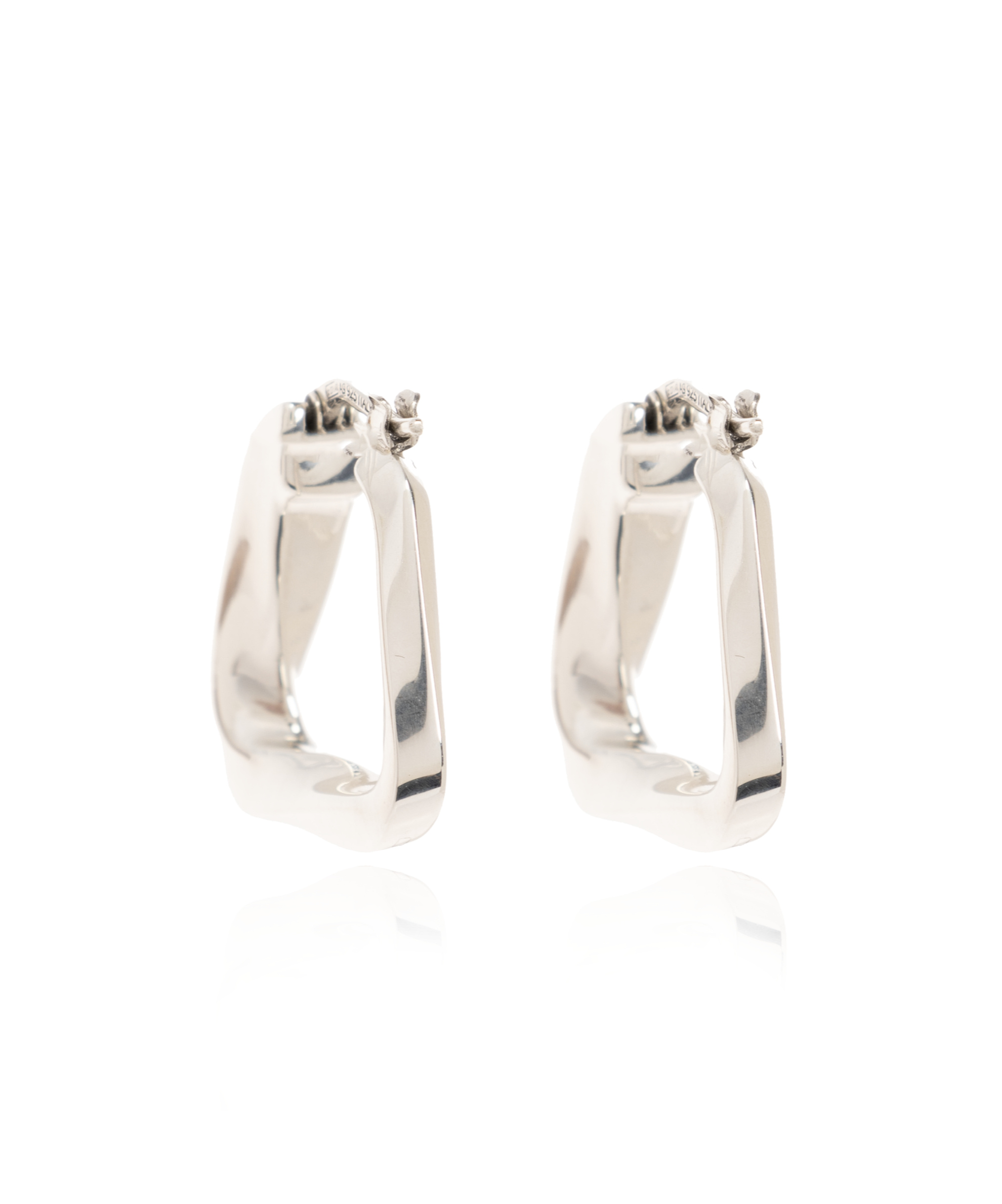 Bottega Veneta Button Earrings In White