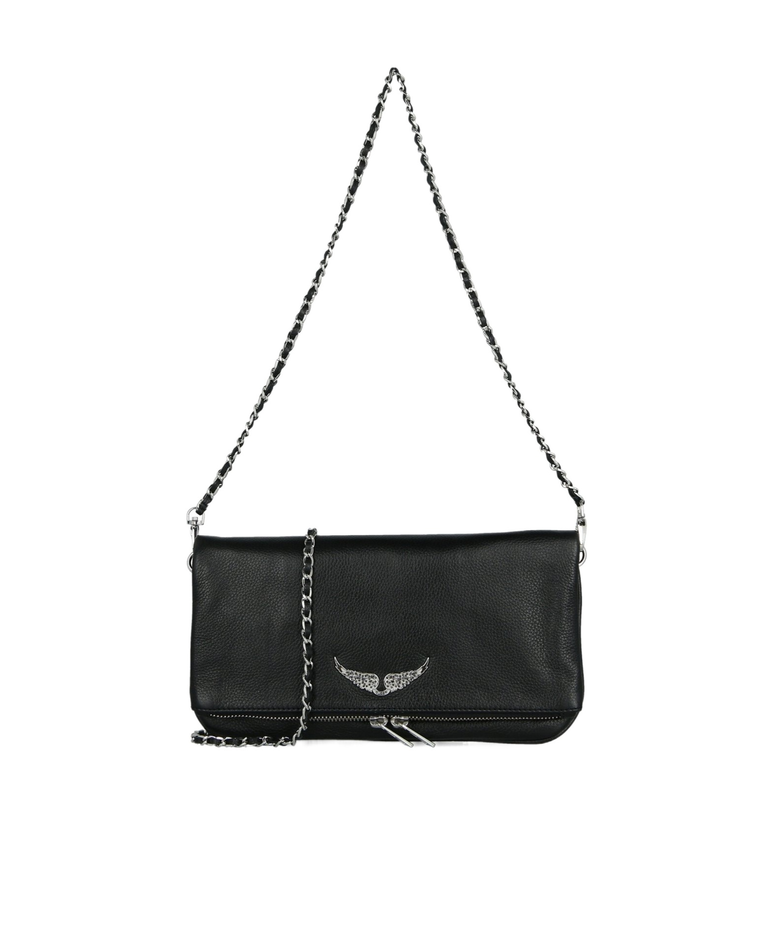 Zadig & Voltaire Flip Shoulder Bag In Black