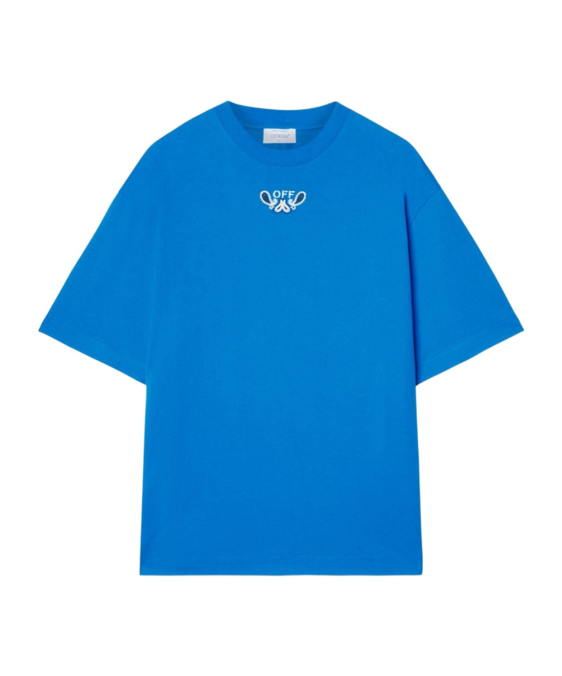 Off-white Graphic Back Crew Neck Short Sleeve T-shirt In Blue