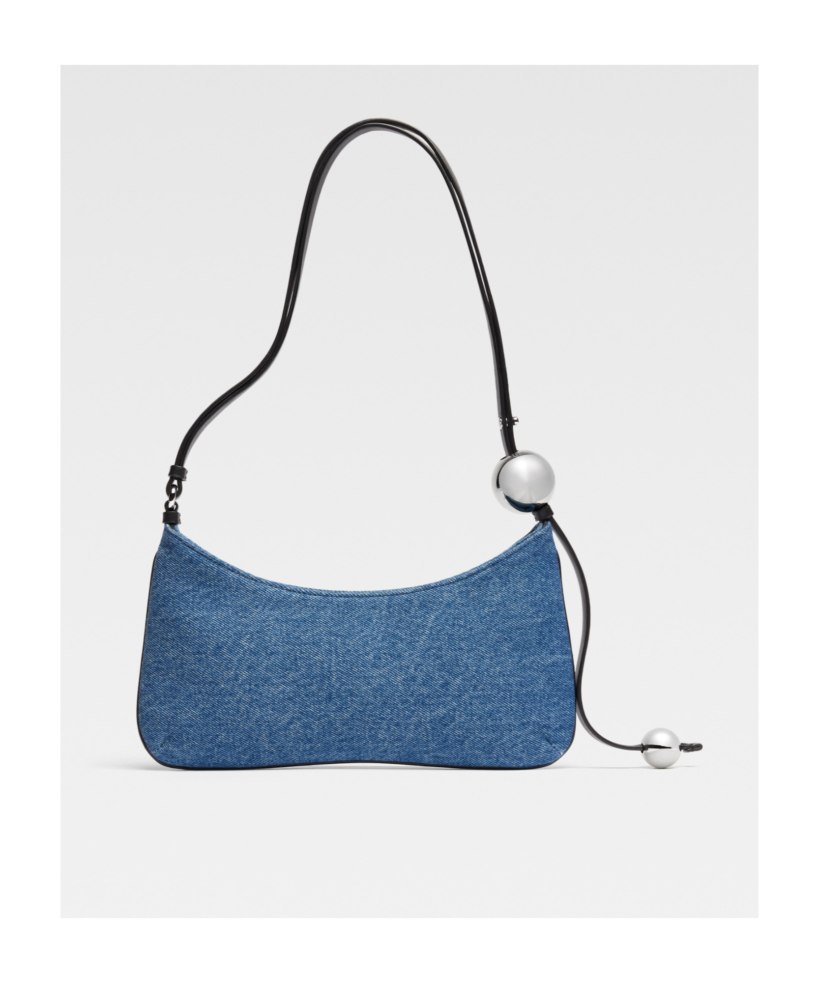 Shop Jacquemus Le Bisou Perle Beaded Shoulder Bag In Blue