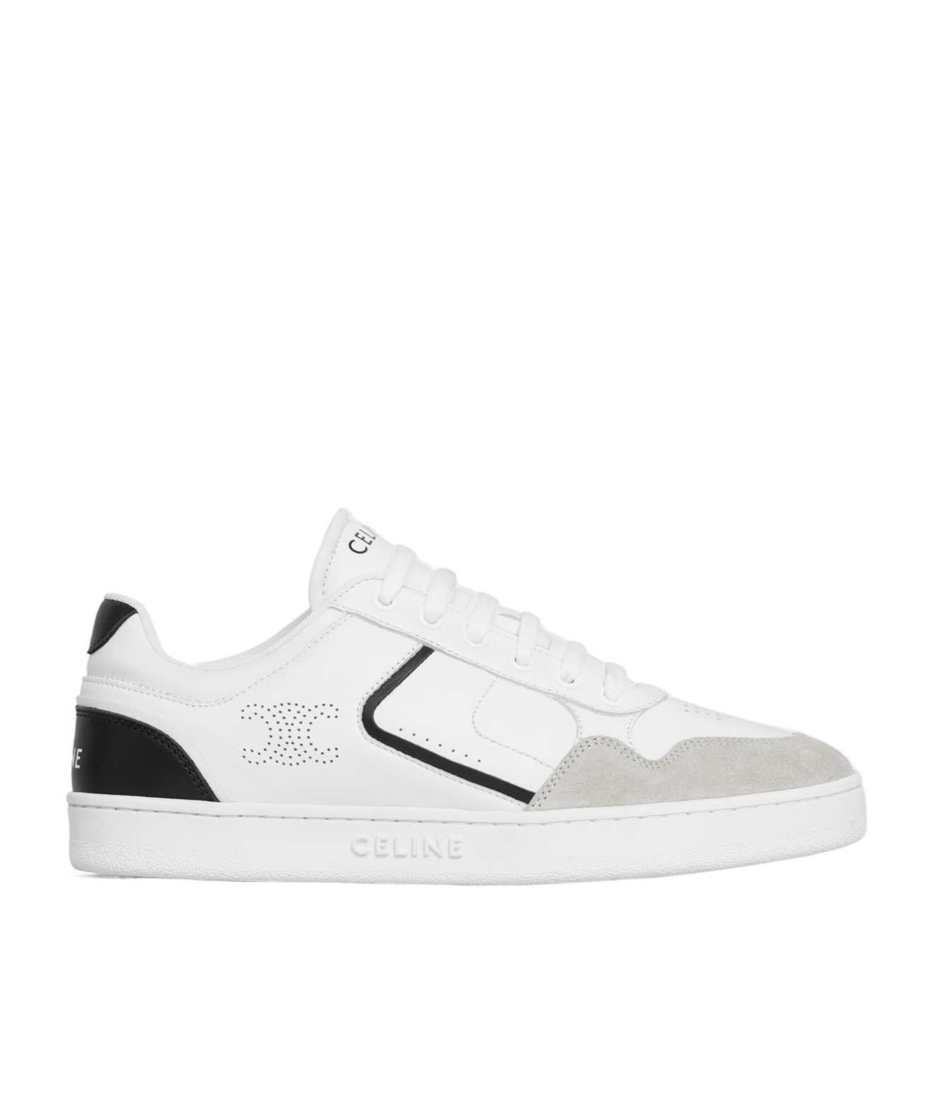 Celine Ct-10 Round Head And Low Top Casual Shoes In White
