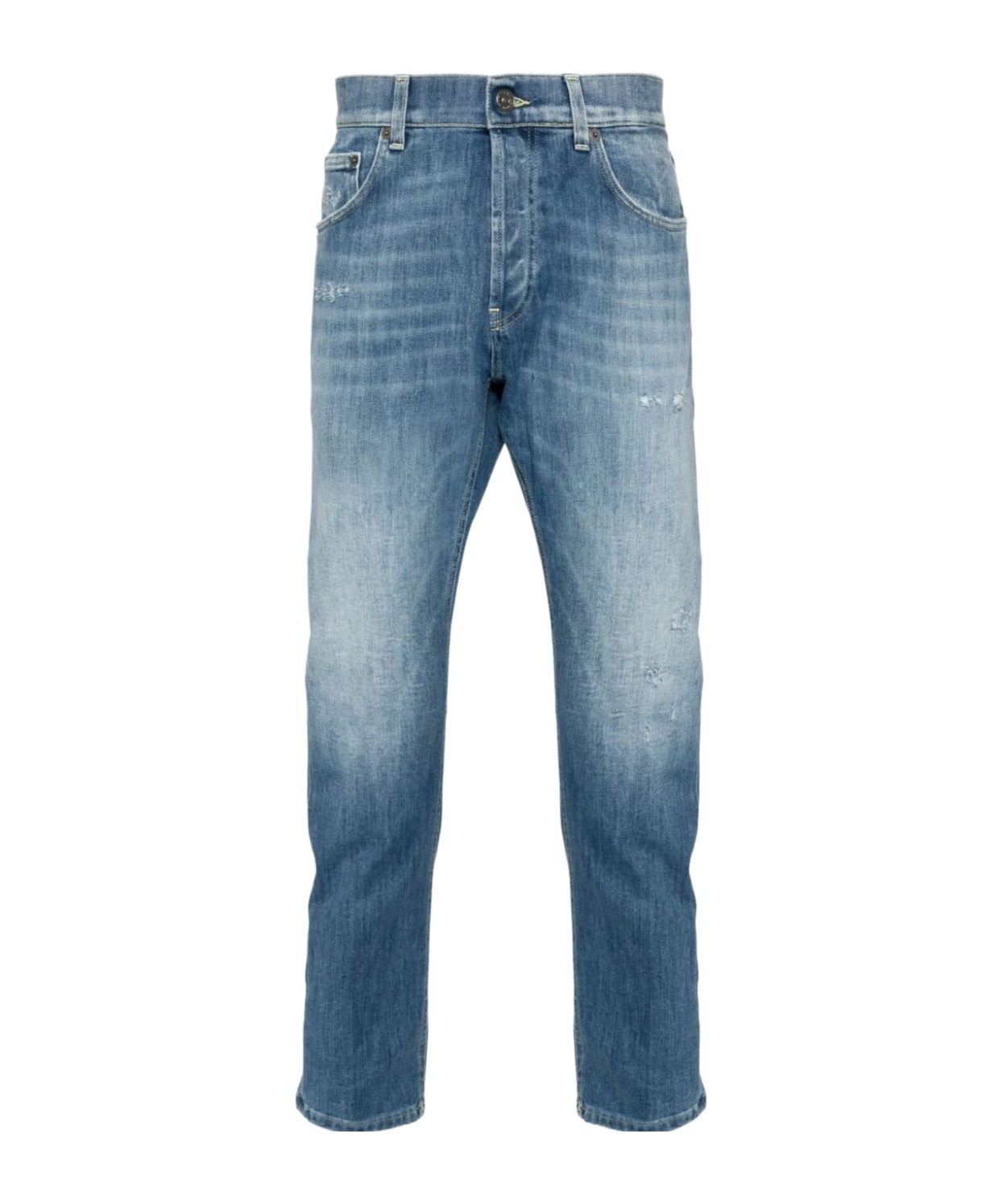 Dondup Distressed Faded Jeans Five Pockets In Blue