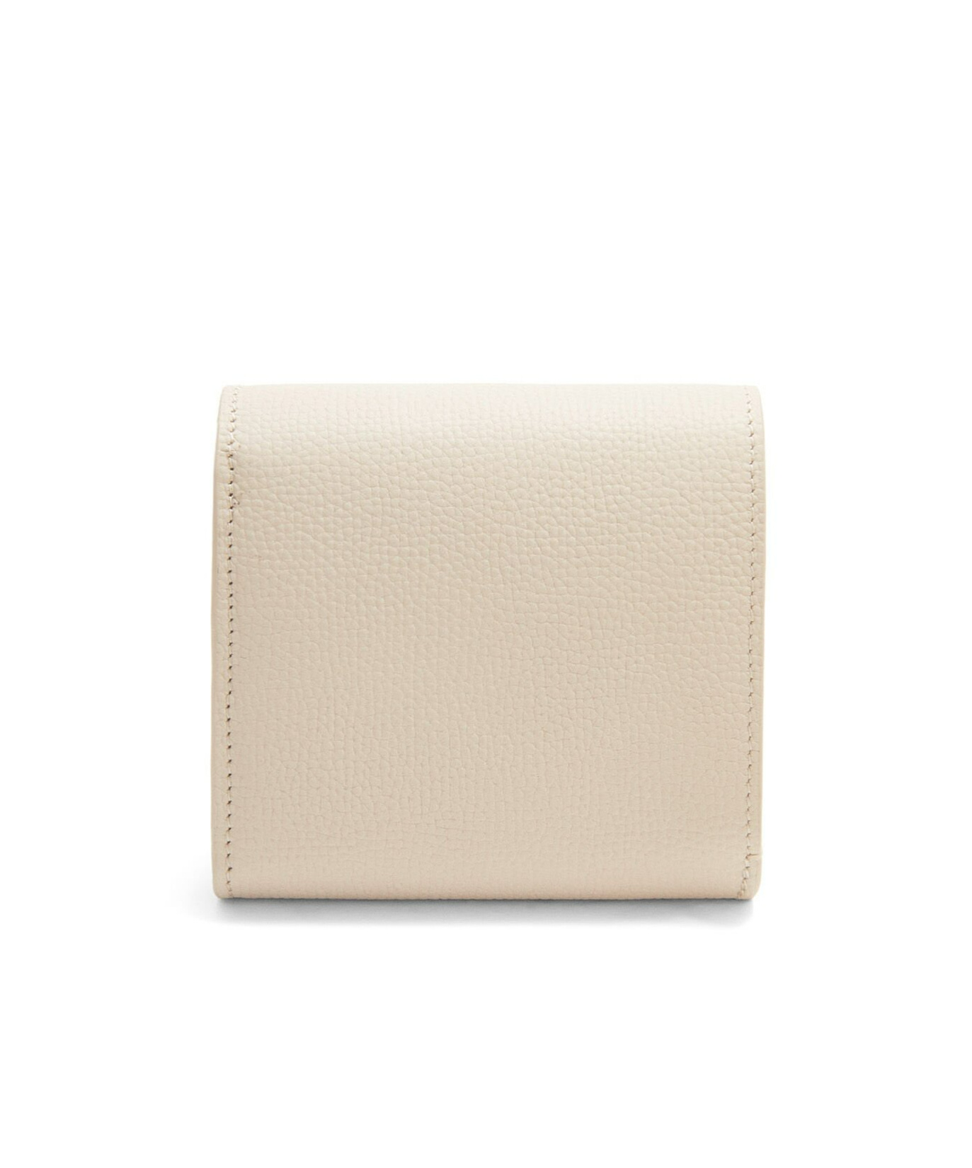 Shop Loewe Anagram Compact Flap Wallet In Pebble Grain Calfskin In Nude