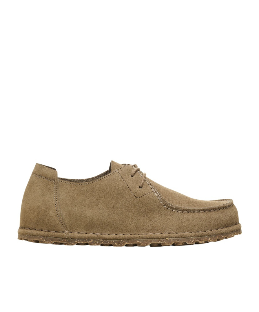 Birkenstock Utti Lace Suede Derby Shoes In Brown