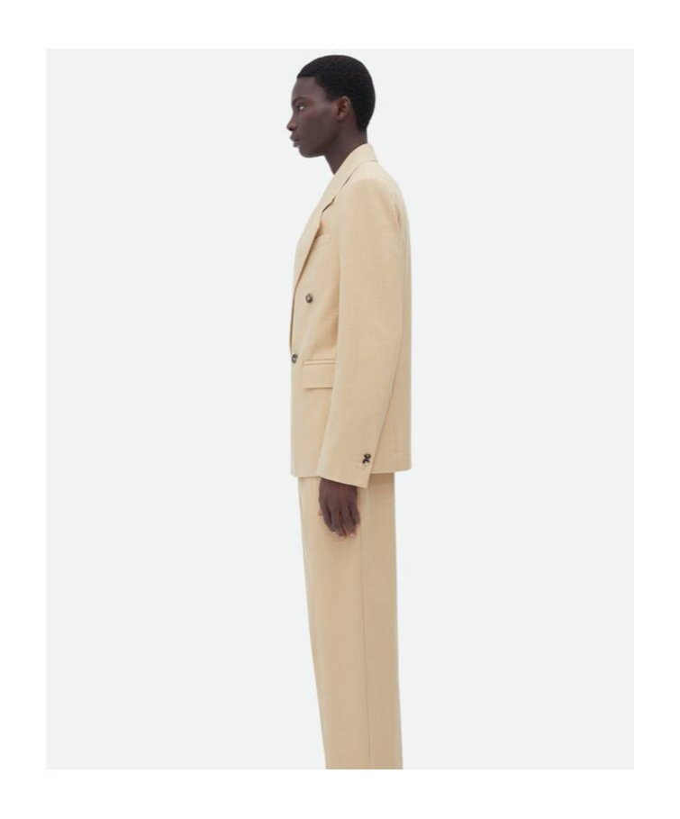 Bottega Veneta Textured Suit Jacket In Nude