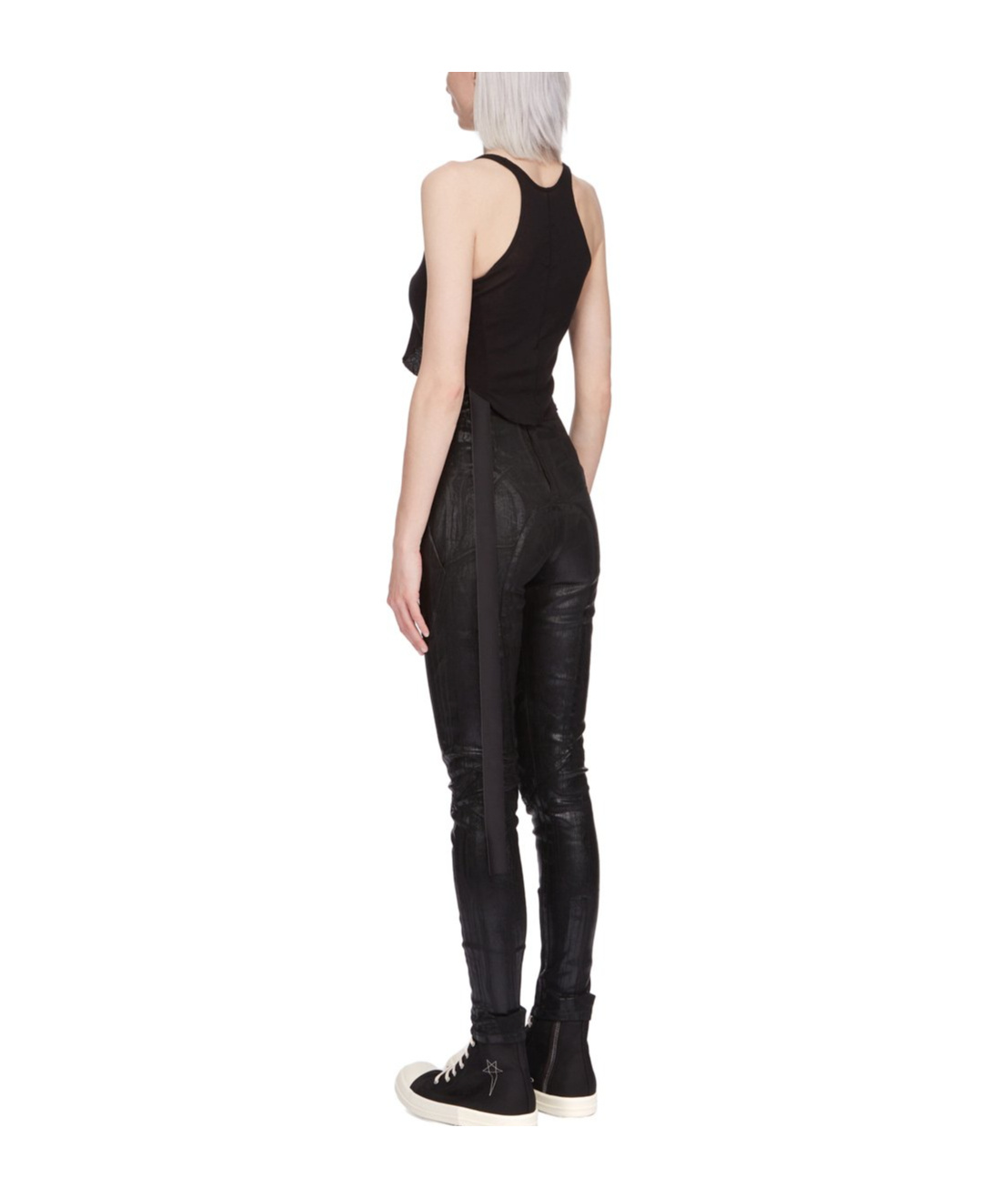 Shop Rick Owens Drkshdw Cropped Cotton Tank Top In Black