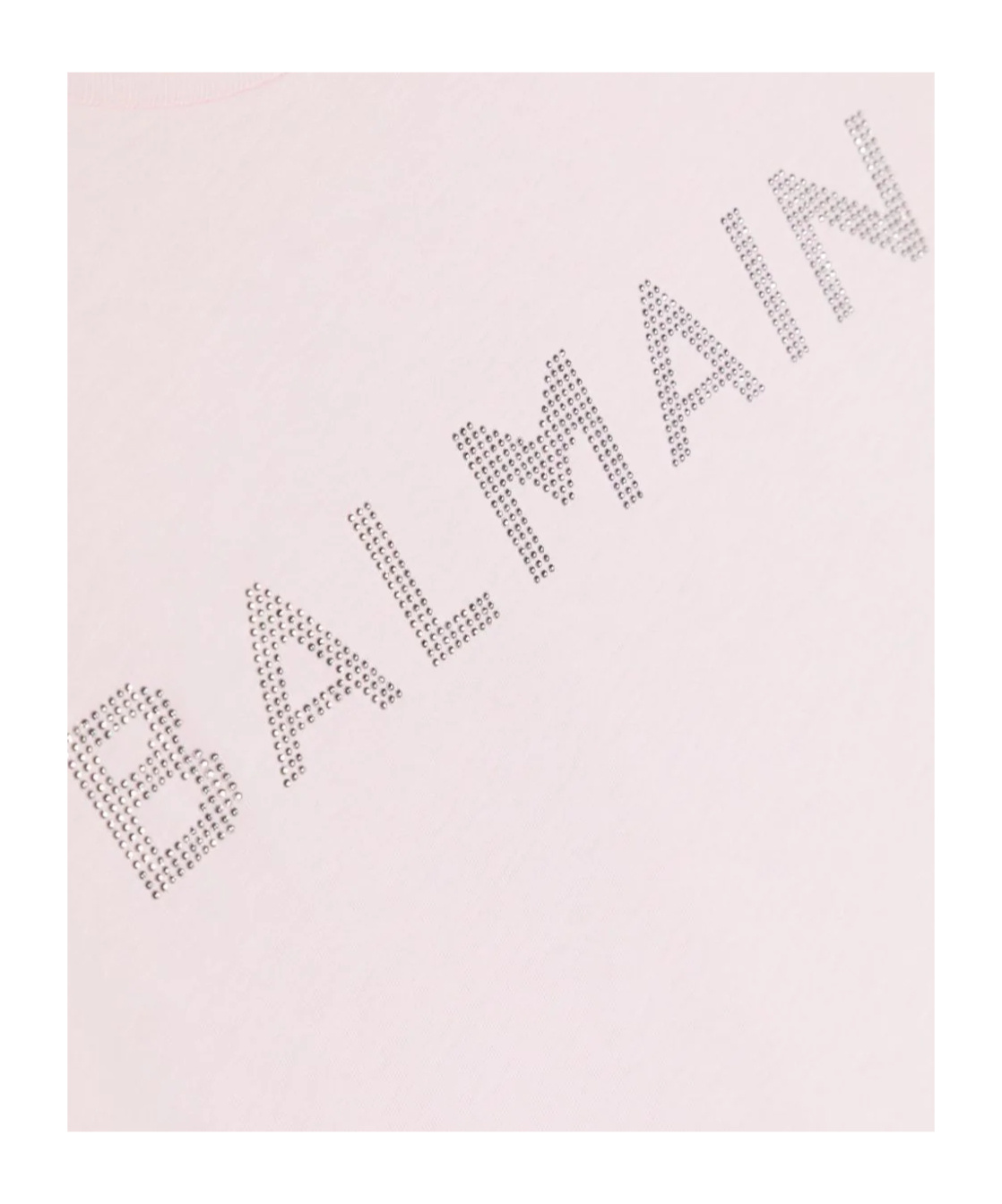 BALMAIN CRYSTAL-EMBELLISHED LOGO T-SHIRT