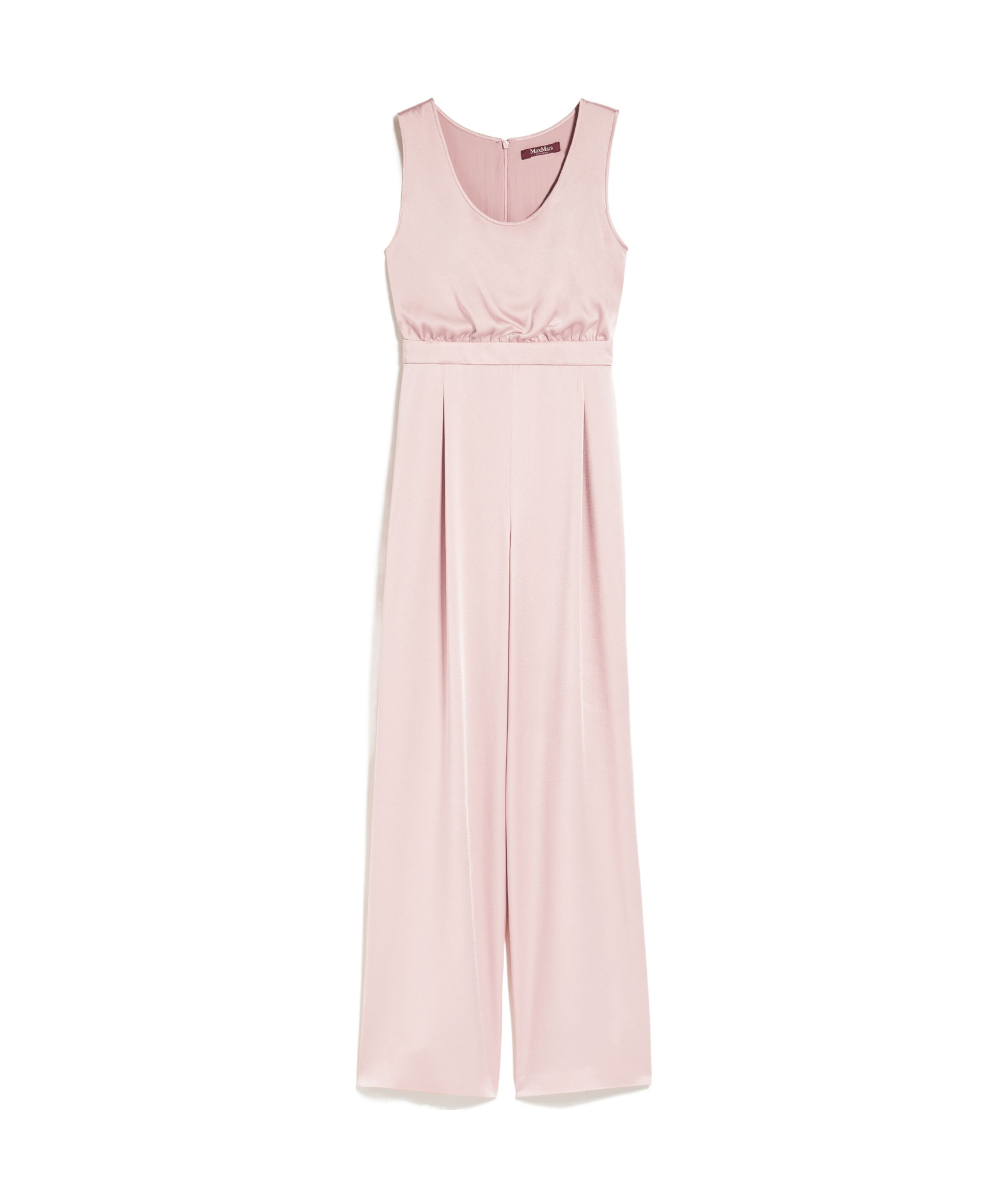 Max Mara Sleeveless Round Collar Jumpsuit In Pink