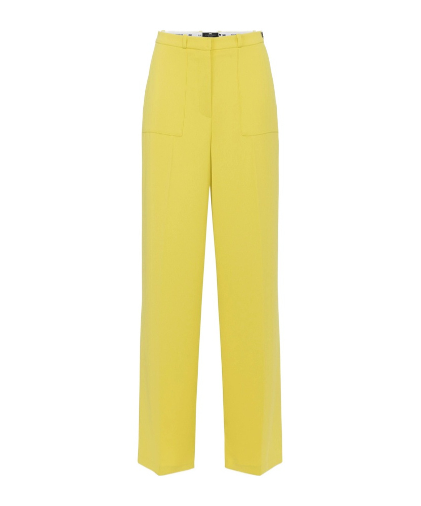 ELISABETTA FRANCHI WIDE-LEG CREPE TROUSERS