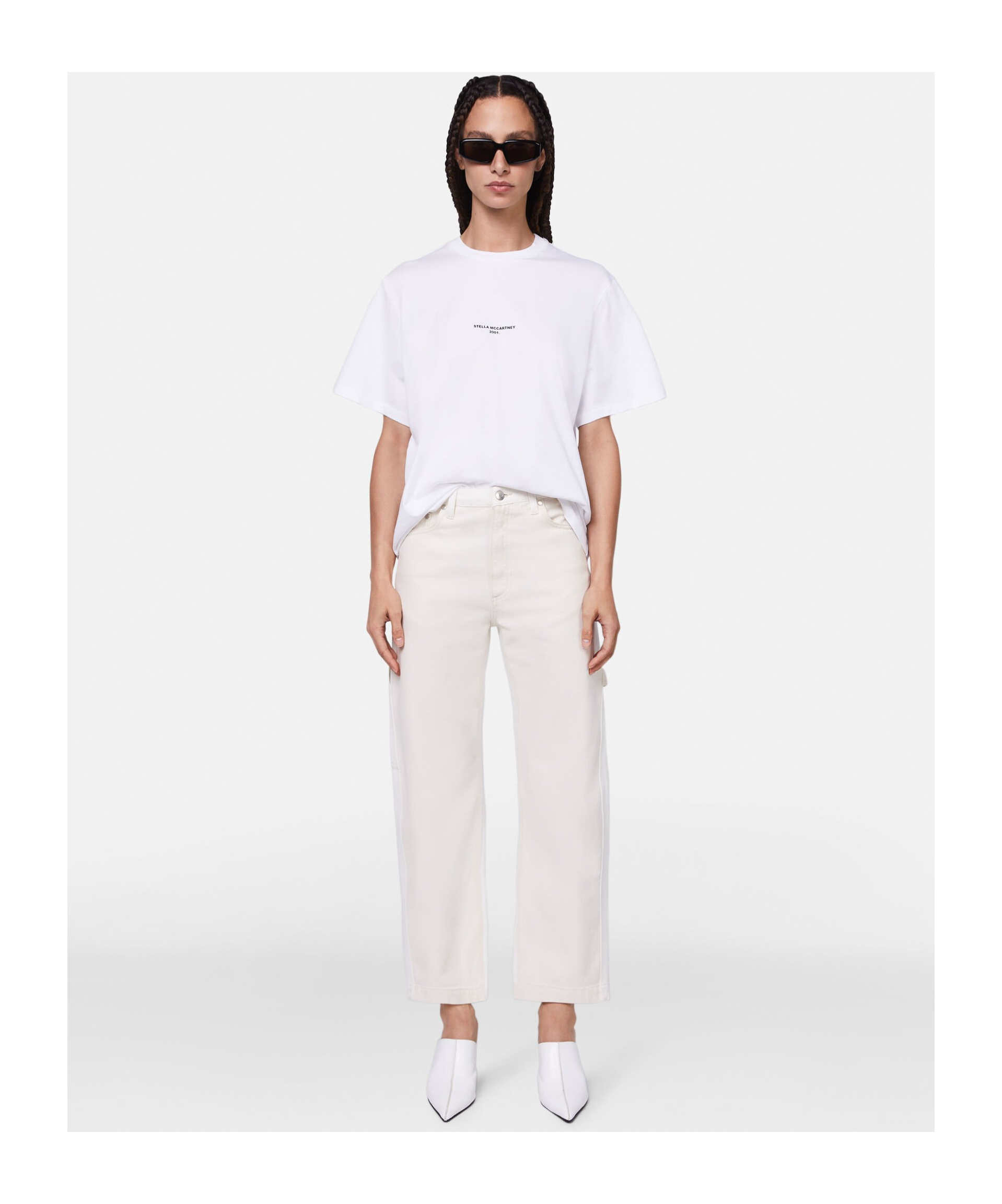 Stella Mccartney High-waist Straight-leg Jeans In Nude
