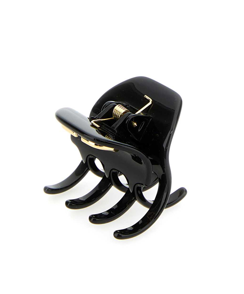 Valentino Vlogo High-shine Hair Clip In Black