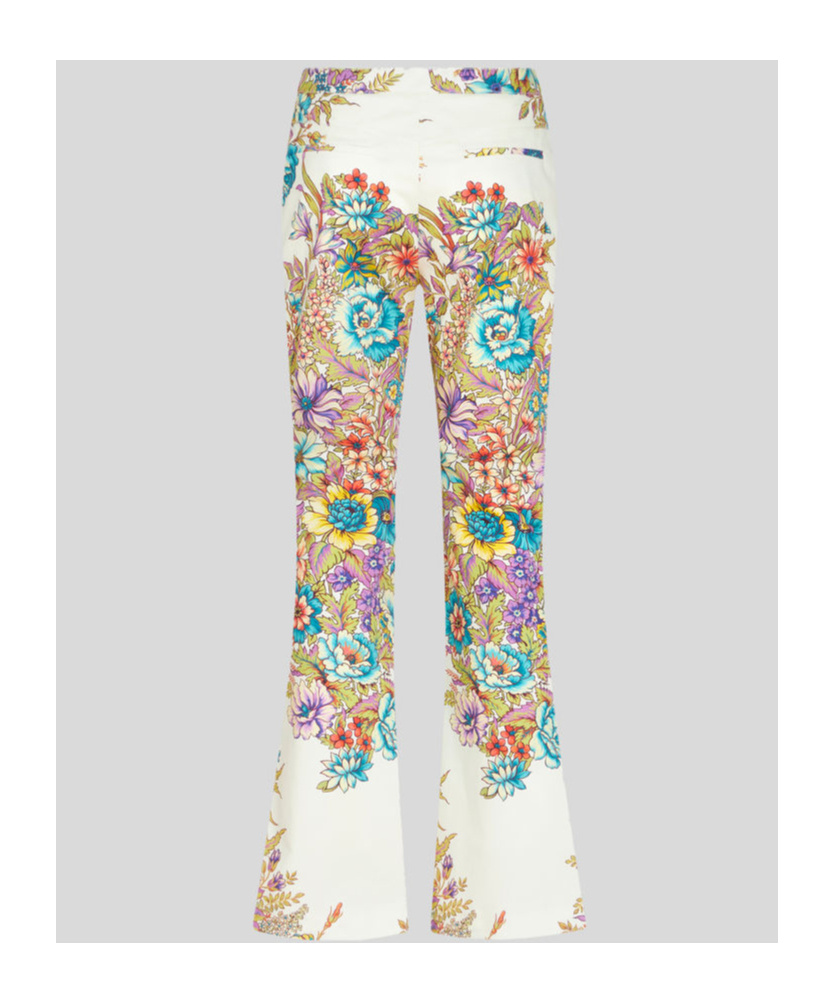 Shop Etro Printed Casual Pants In Multicolor