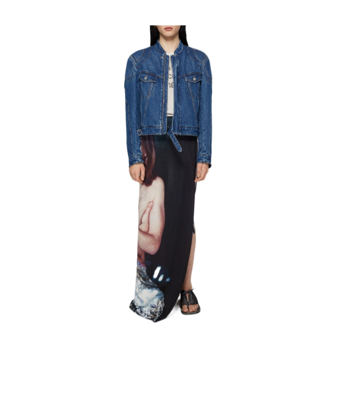 Shop Acne Studios Photographic-print Scarf In Multicolor