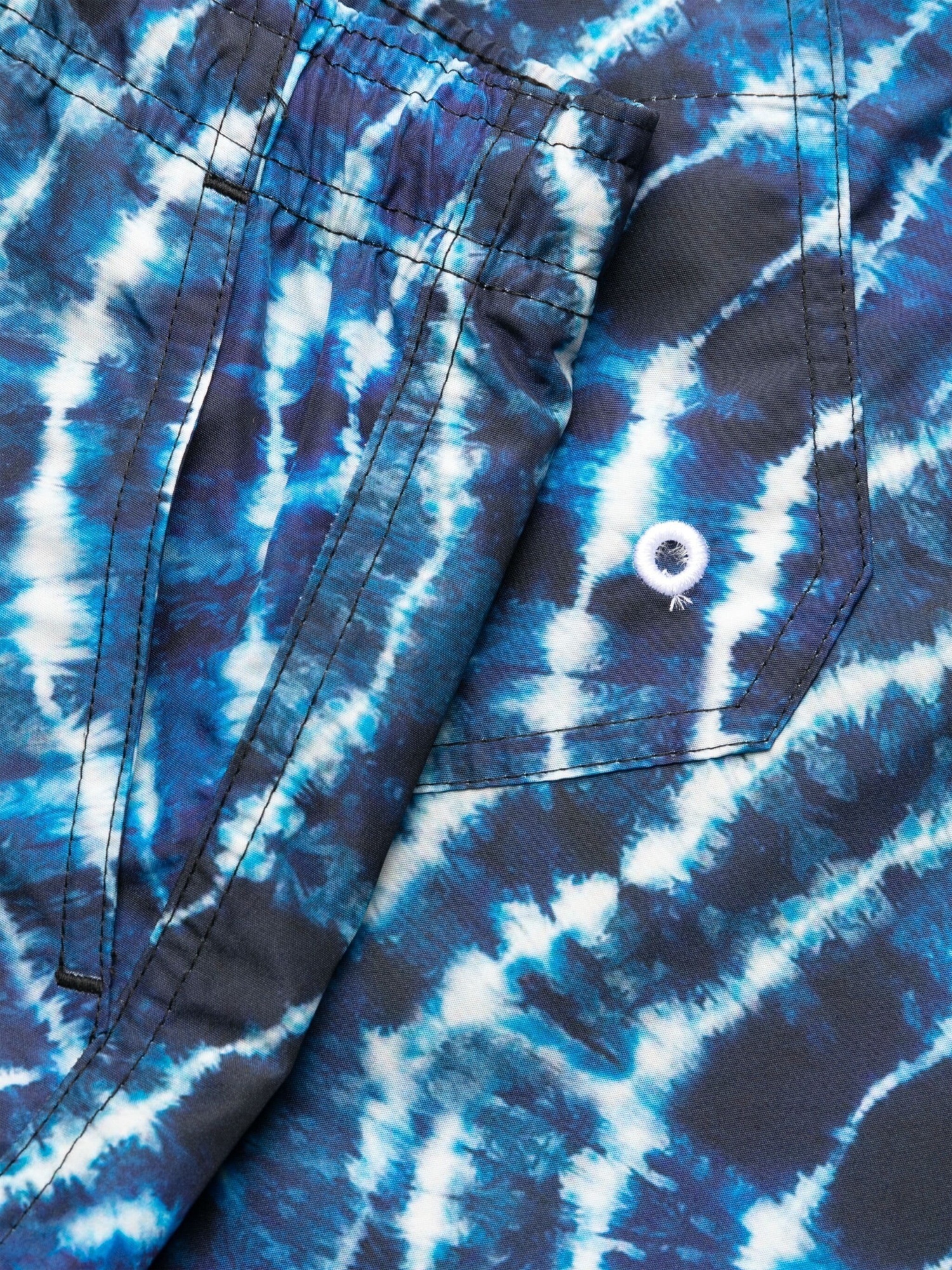 Shop Marcelo Burlon County Of Milan Aop Sound Waves Swim Shorts In Blue