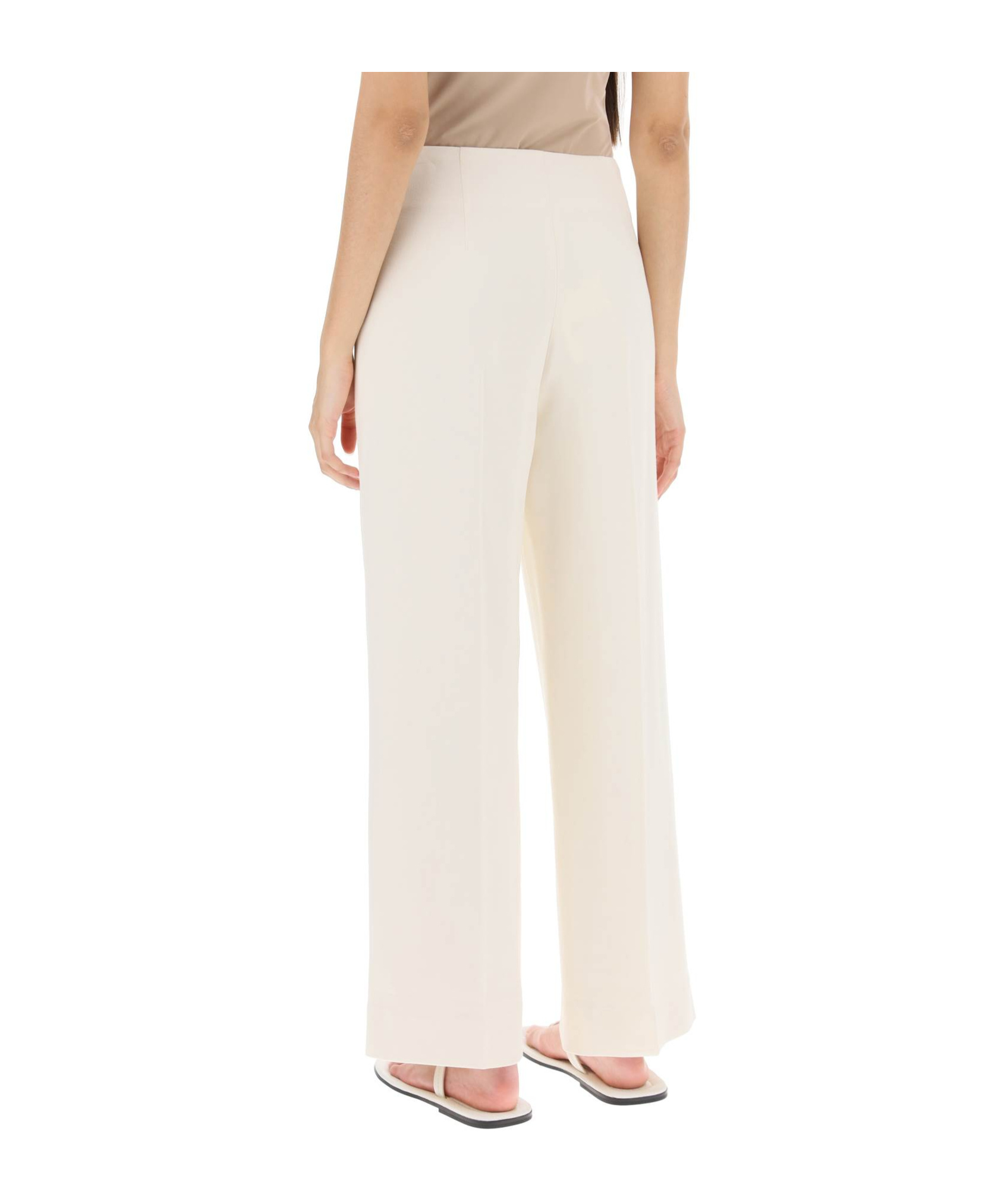 Totême Straight-leg Cropped Trousers In White