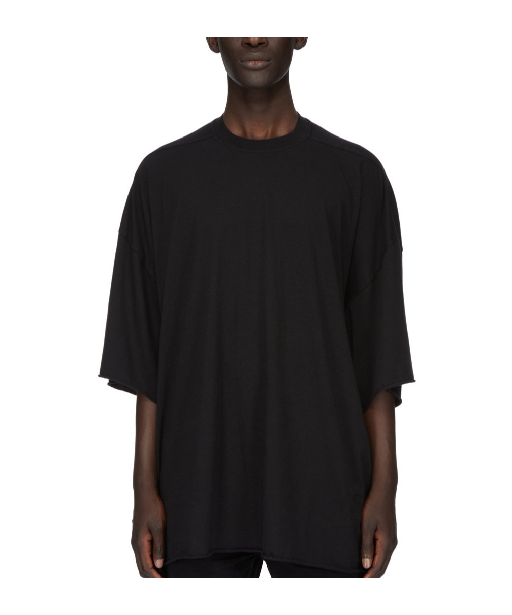 Rick Owens Drkshdw Drkshdw By Rick Owens Relaxed Fit Black Cotton T-shirt With Crew Neckline In Black
