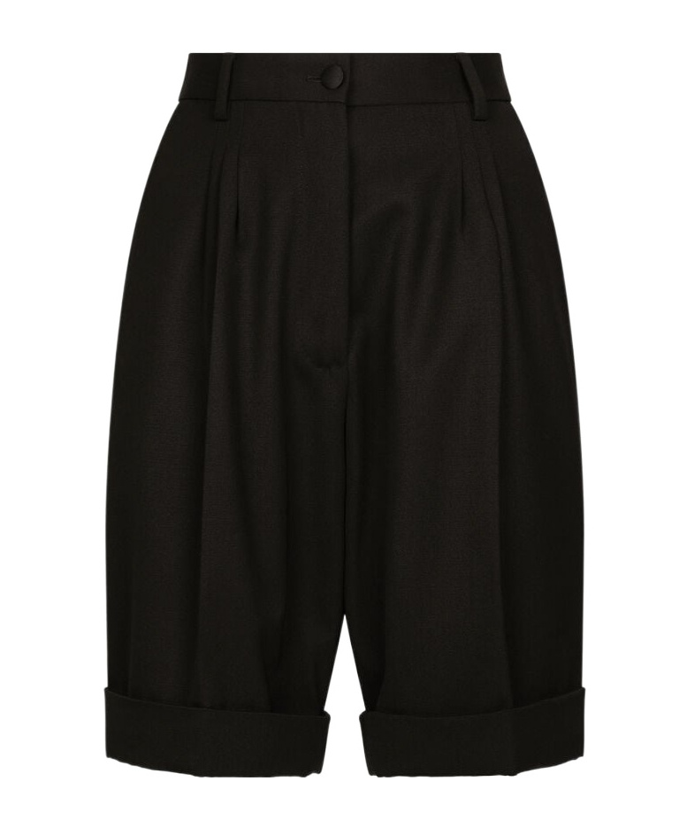 Dolce & Gabbana High-waist Tailored Shorts In Black