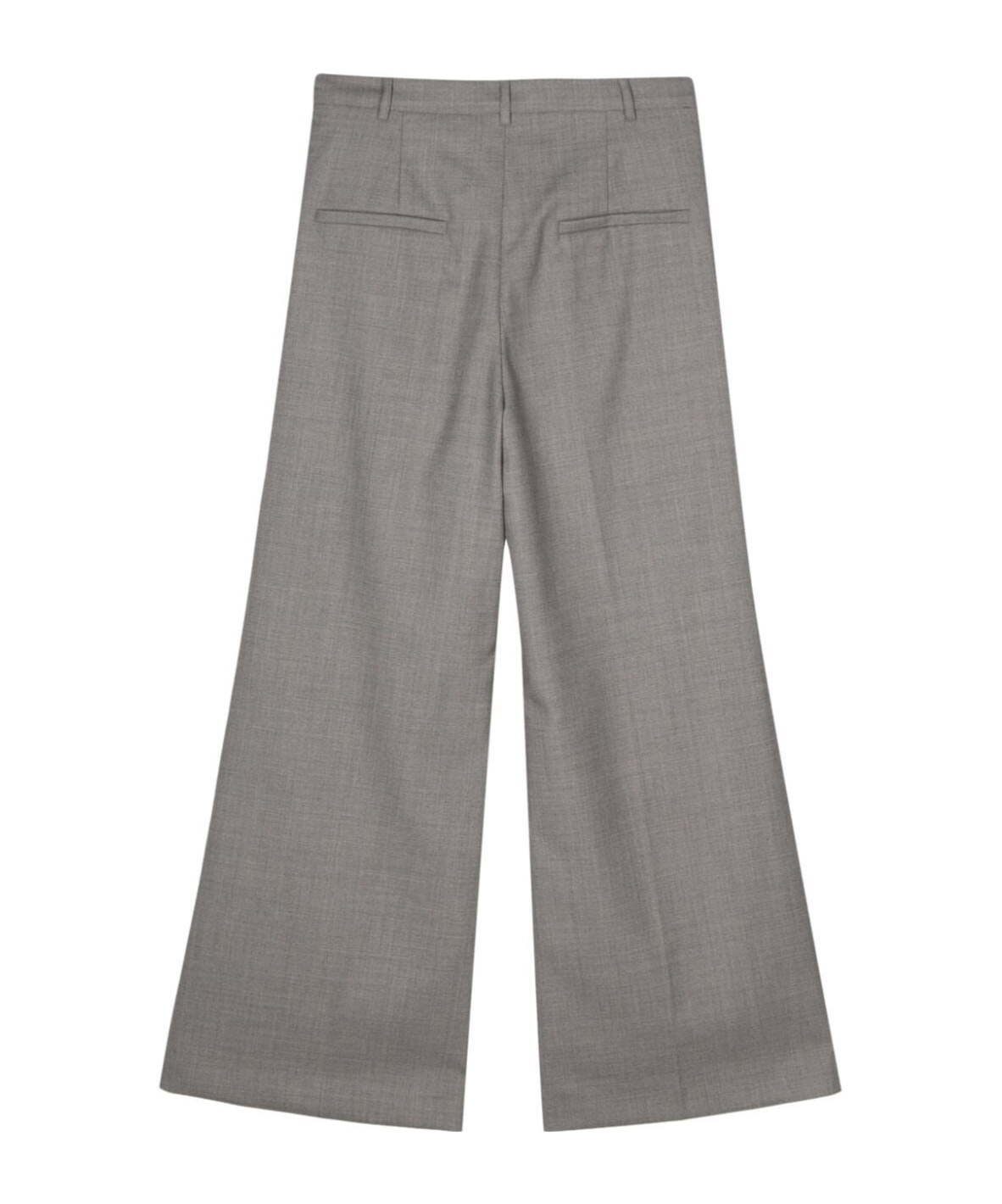 Low Classic Wide Wool Trouser In Gray