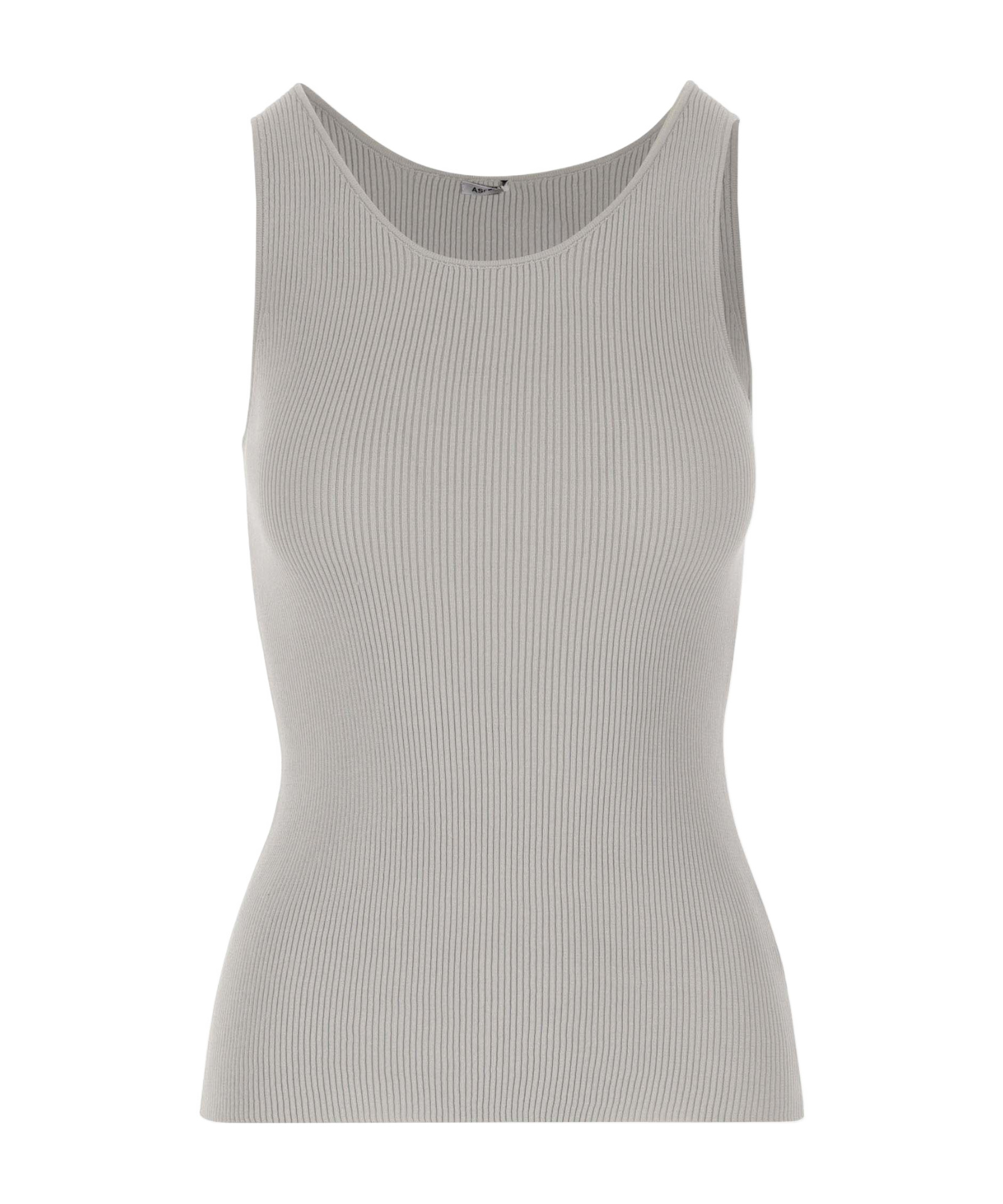 ASPESI ROUND-NECK RIBBED-KNIT TANK TOP 