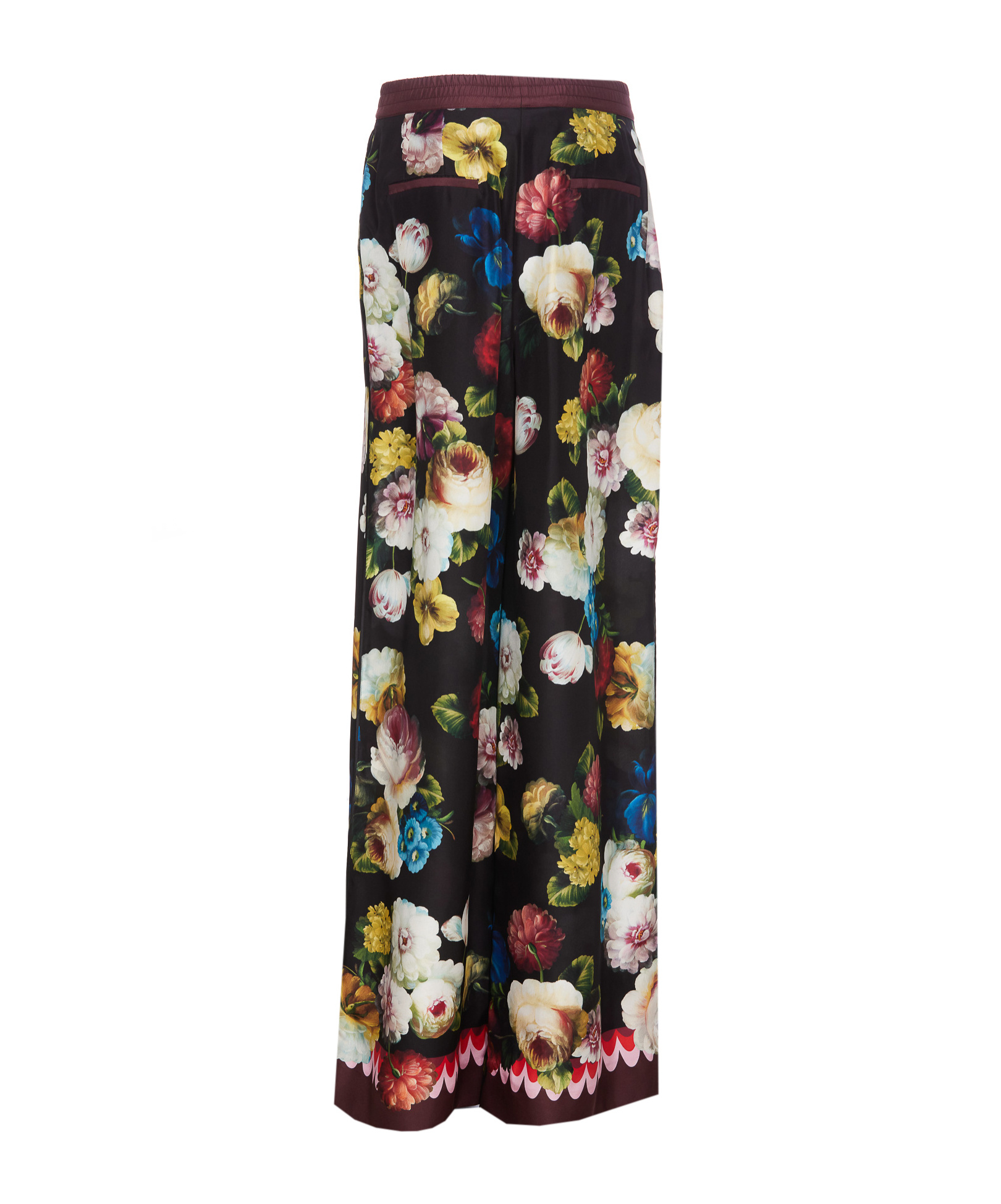 Dolce & Gabbana Multicolor Pants Frontal With Buttons In Black
