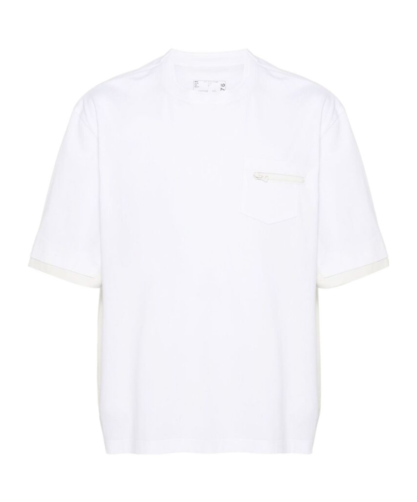 Sacai Panelled-design T-shirt In White