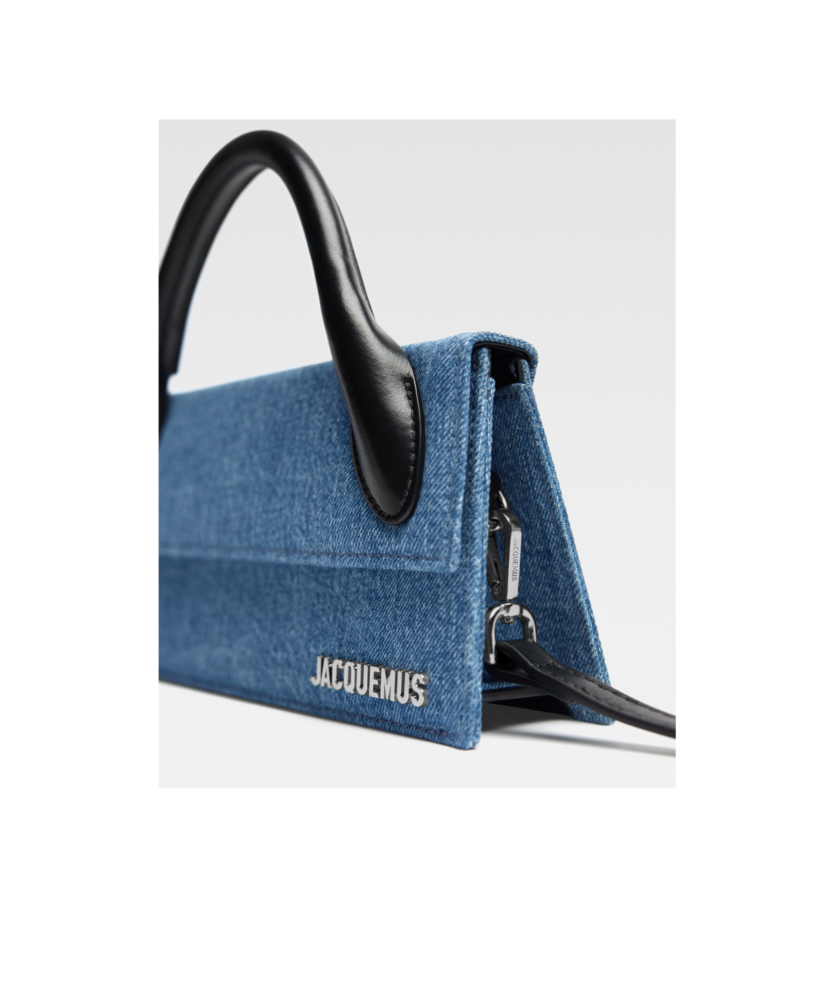 Jacquemus Le Chiquito Long Denim Top-handle Bag In Blue