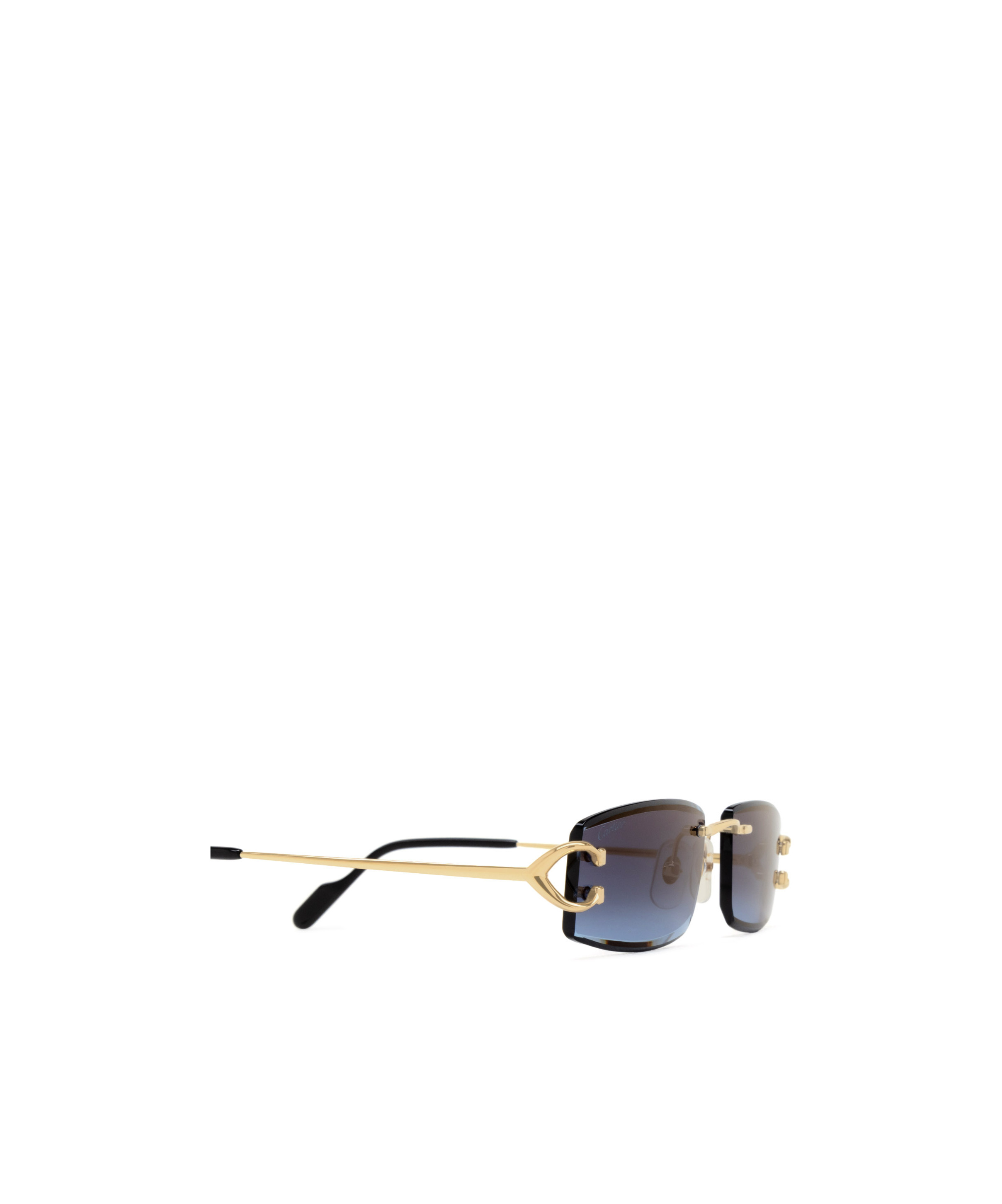 Cartier Rectangular Frame Sunglasses In Blue