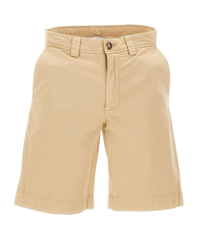 Woolrich Bermuda Shorts In Stretch Cotton In Nude