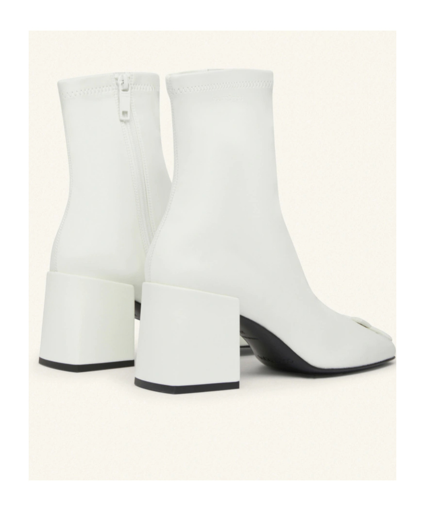 Courrèges Heritage 70mm Leather Boots In White