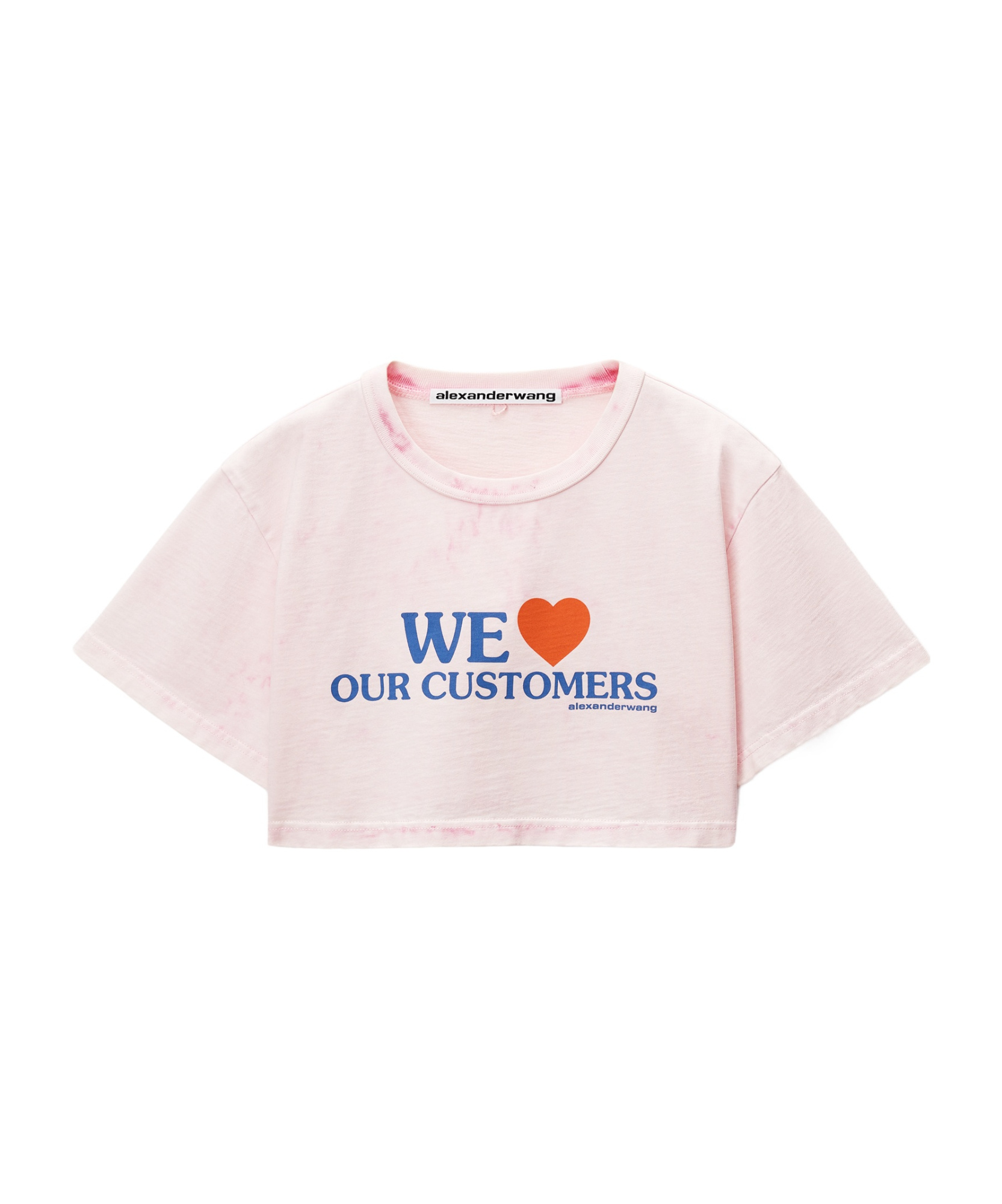 Alexander Wang We Love Our Customers-print Cotton T-shirt In Pink