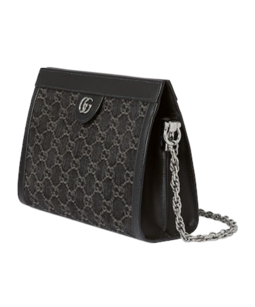 Gucci Small Ophidia Gg Shoulder Bag In Black
