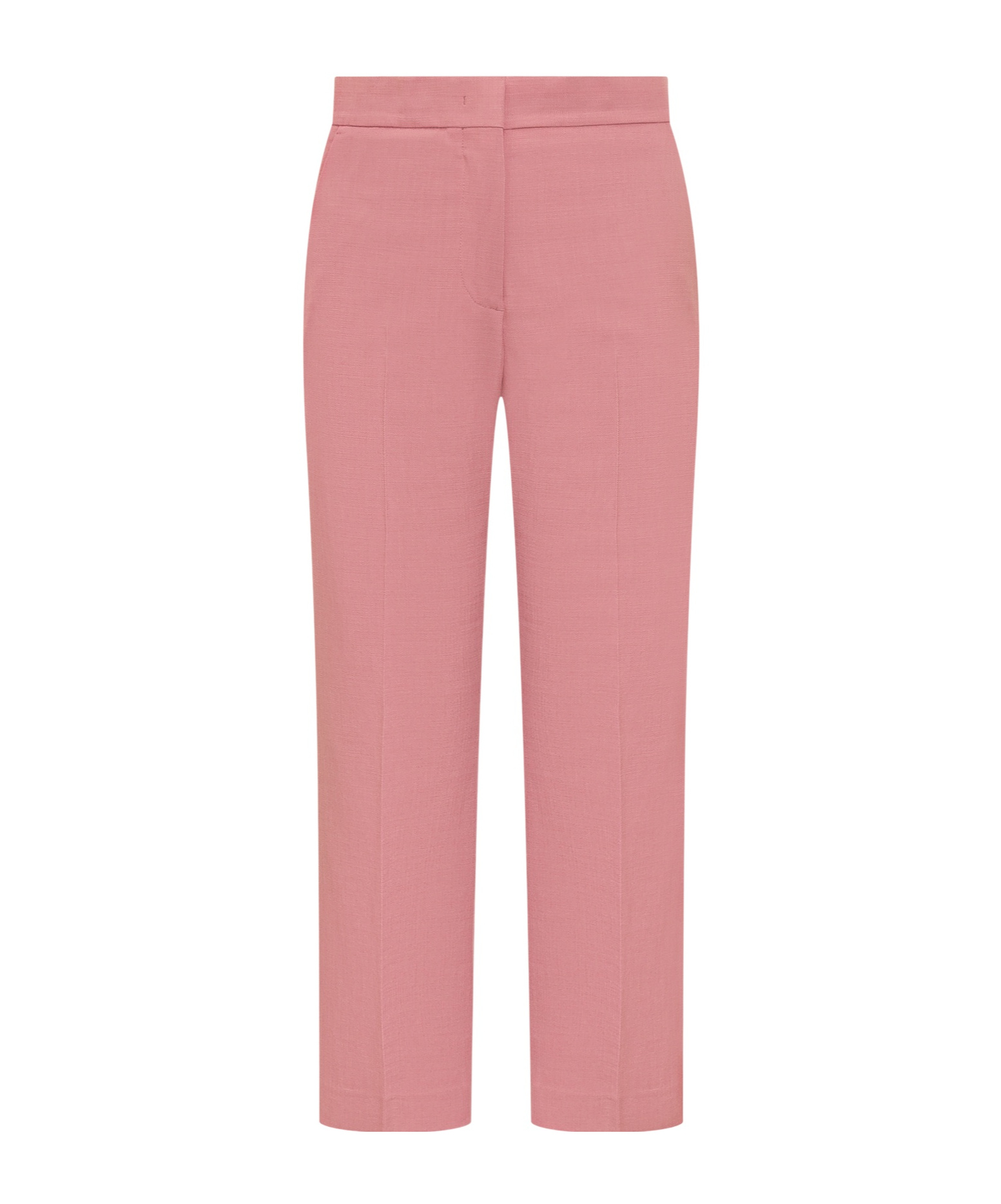 Msgm Mid-rise Cropped Tailored Trousers In Pink