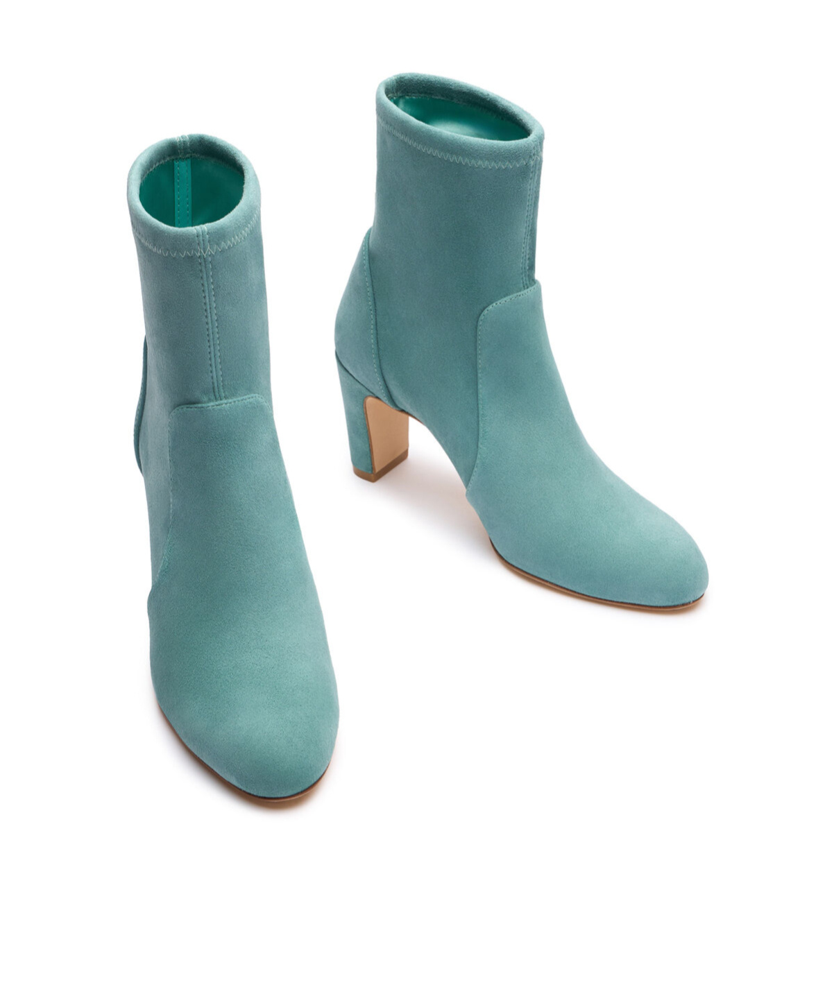 Stuart Weitzman Vida 75mm Suede Ankle Boots In Blue