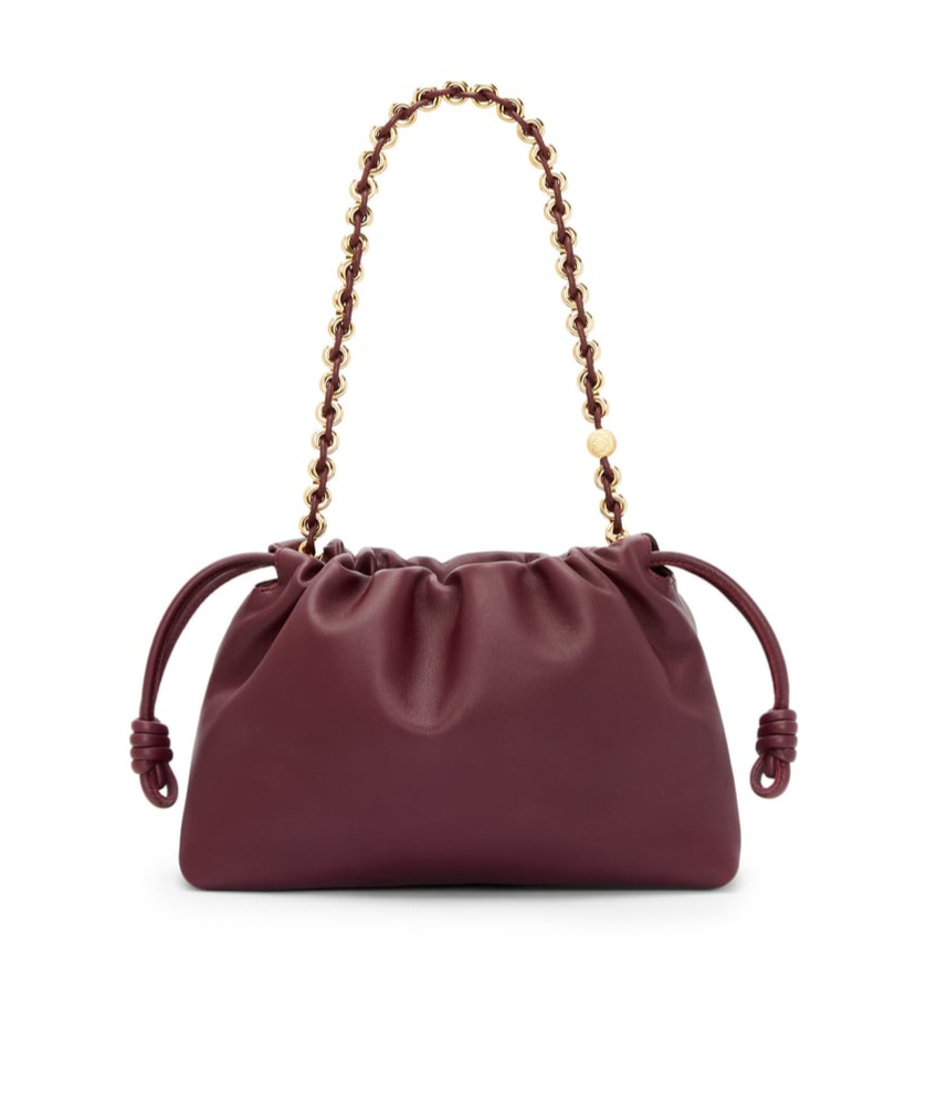 Loewe Medium Flamenco Purse In Mellow Nappa Lambskin In Red