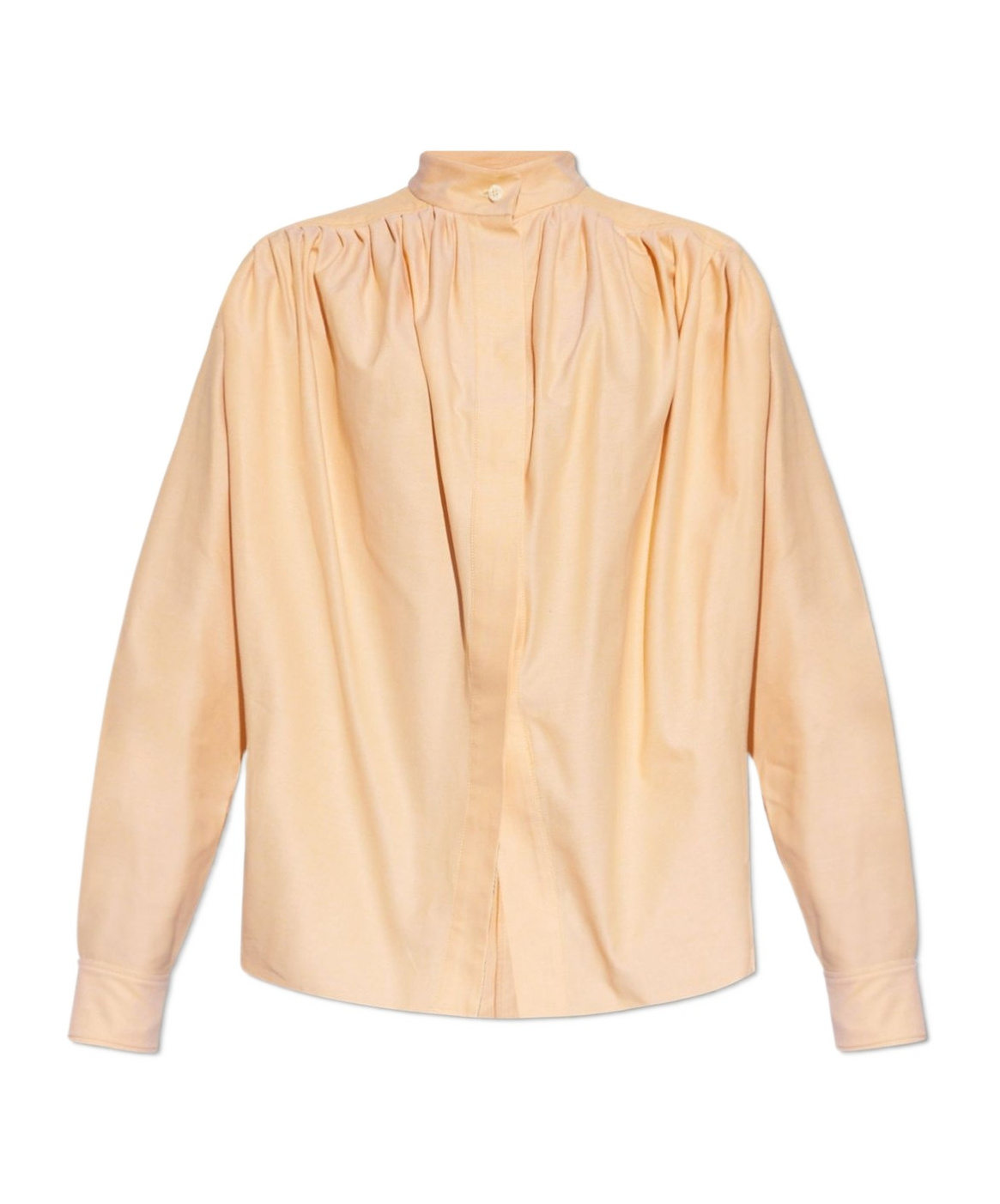 Etro Pleated Cotton Shirt In Nude