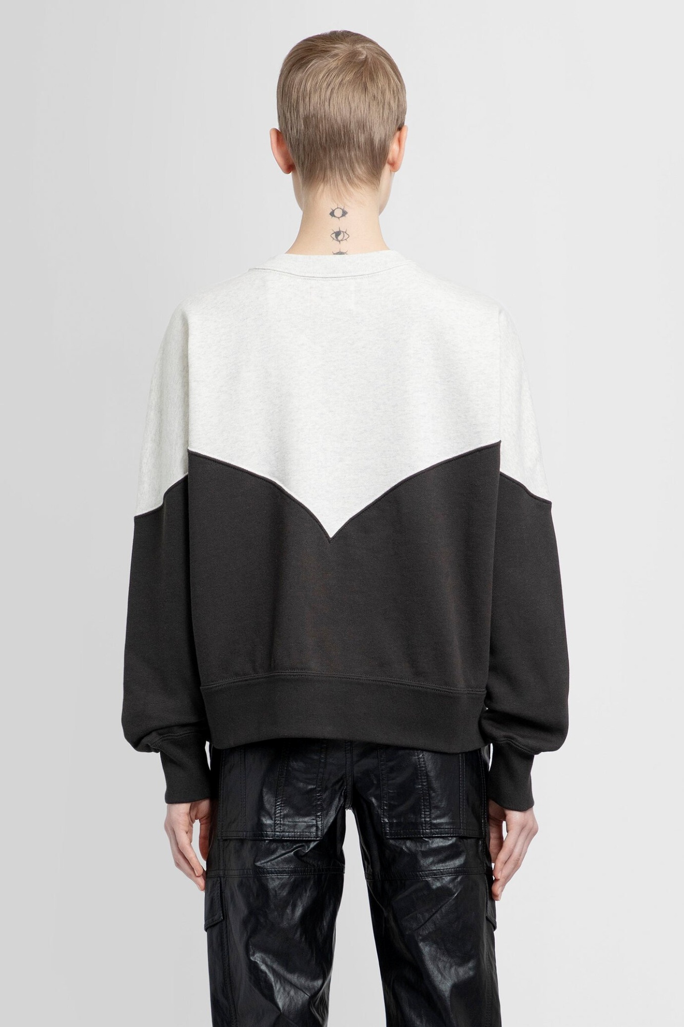 Isabel Marant Étoile Isabel Marant Etoile Women Two-tone Cotton Blend Houston Sweatshirt In Black