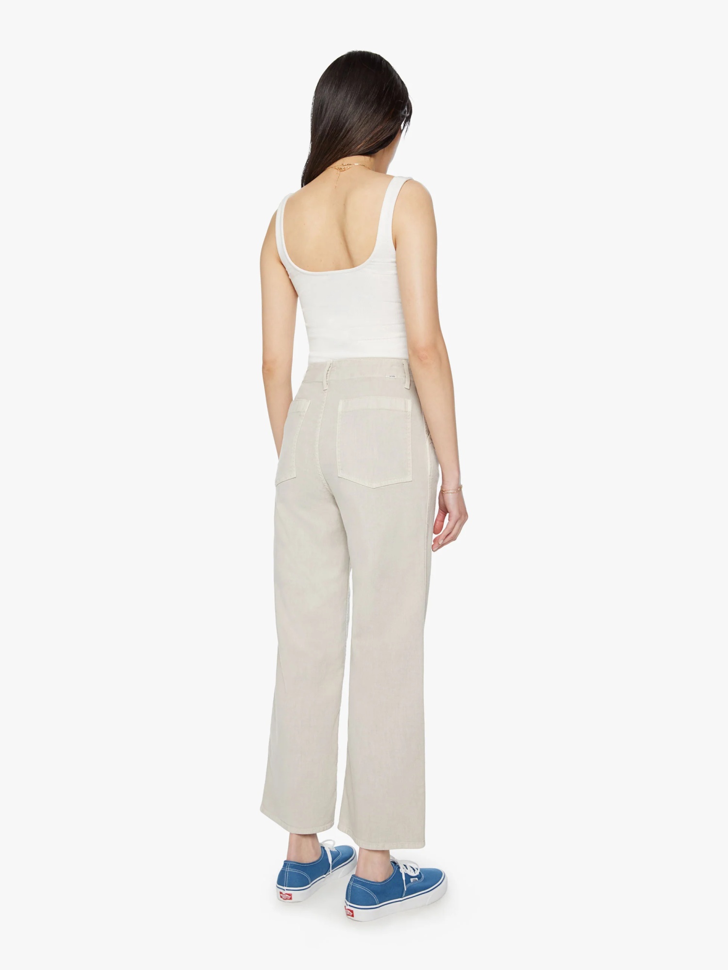 Mother The Major Zip Ankle Oat Oatmeal Pants In White