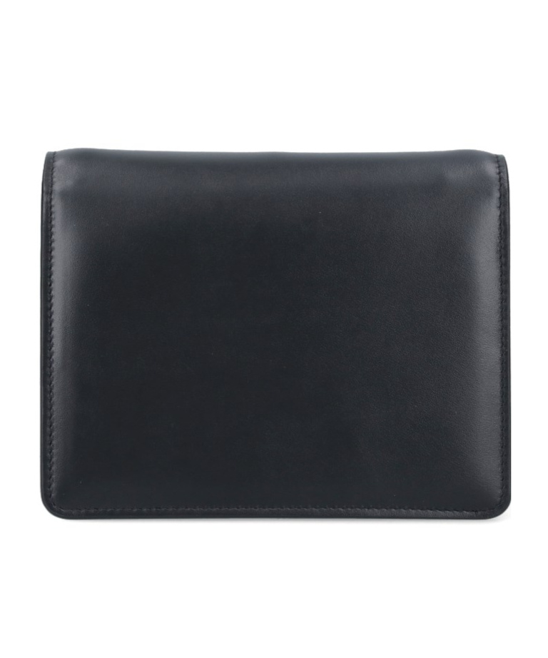 Dolce & Gabbana Logo-plaque Leather Crossbody Bag In Black