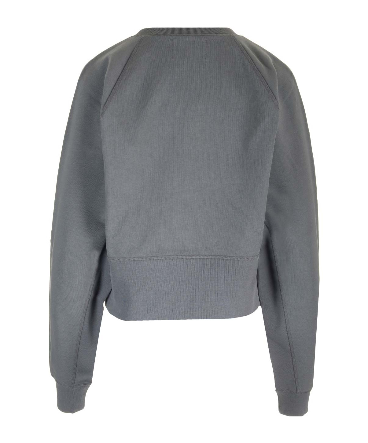 Shop Vivienne Westwood Orb-embroidery Cotton Sweatshirt In Gray
