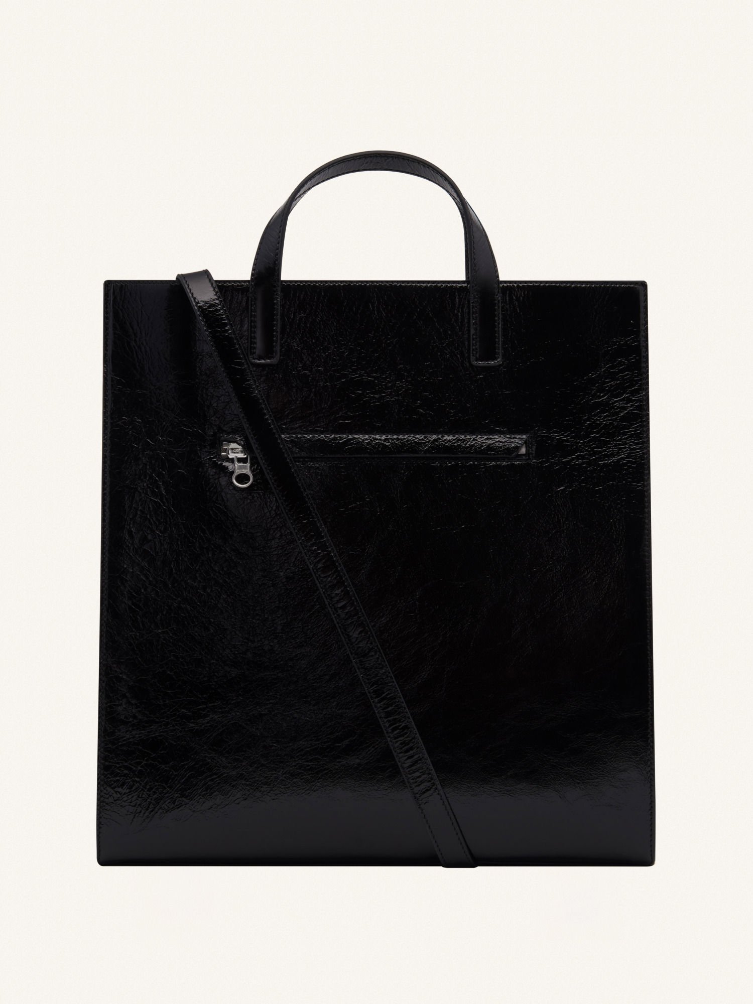 Courrèges Heritage Naplack Tote Bag In Black