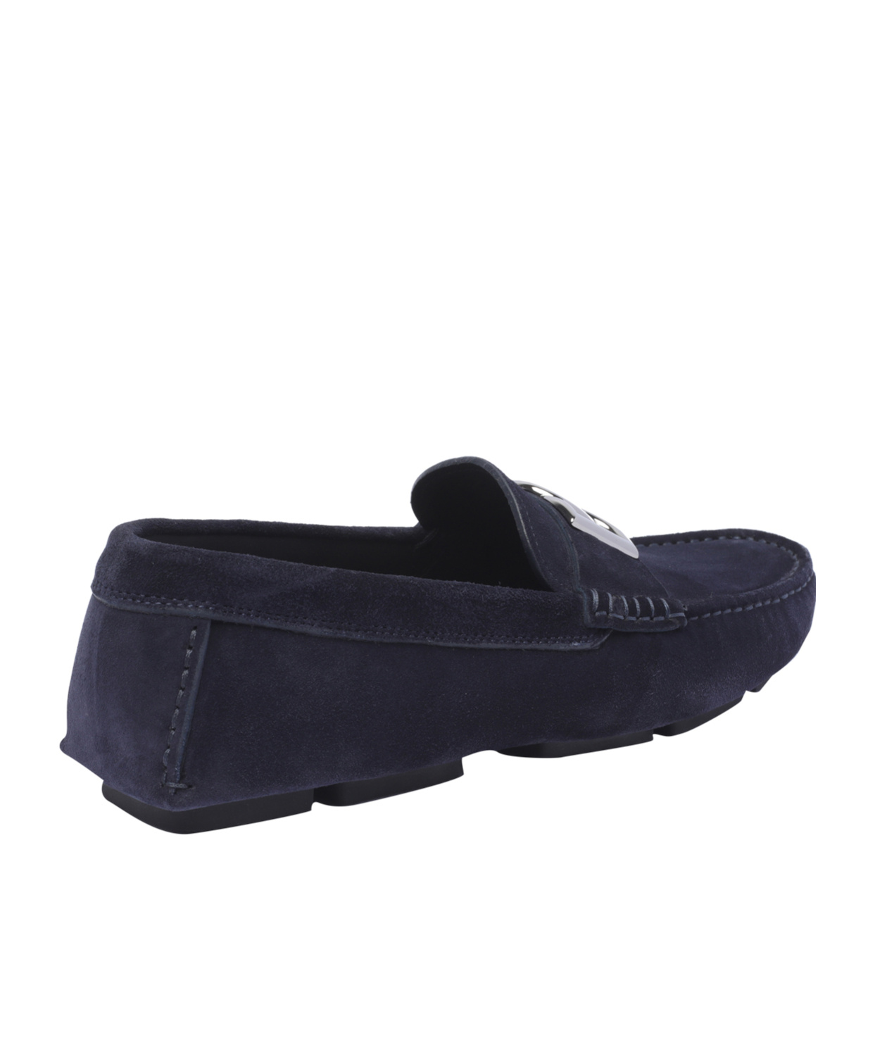 Dolce & Gabbana Midnight Blue Suede Slip-ons In Multi
