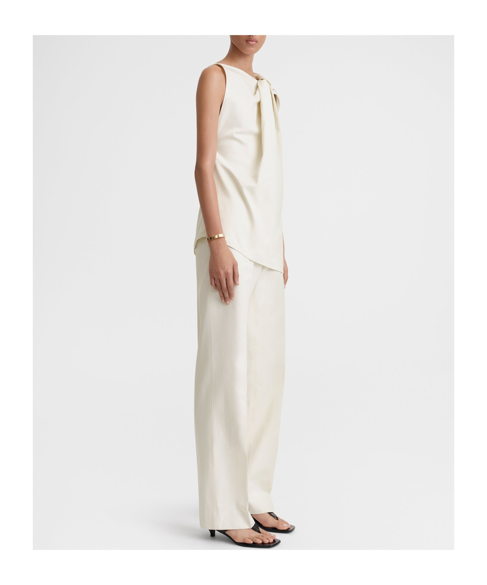 Totême Shoulder-twist Tank Top In White