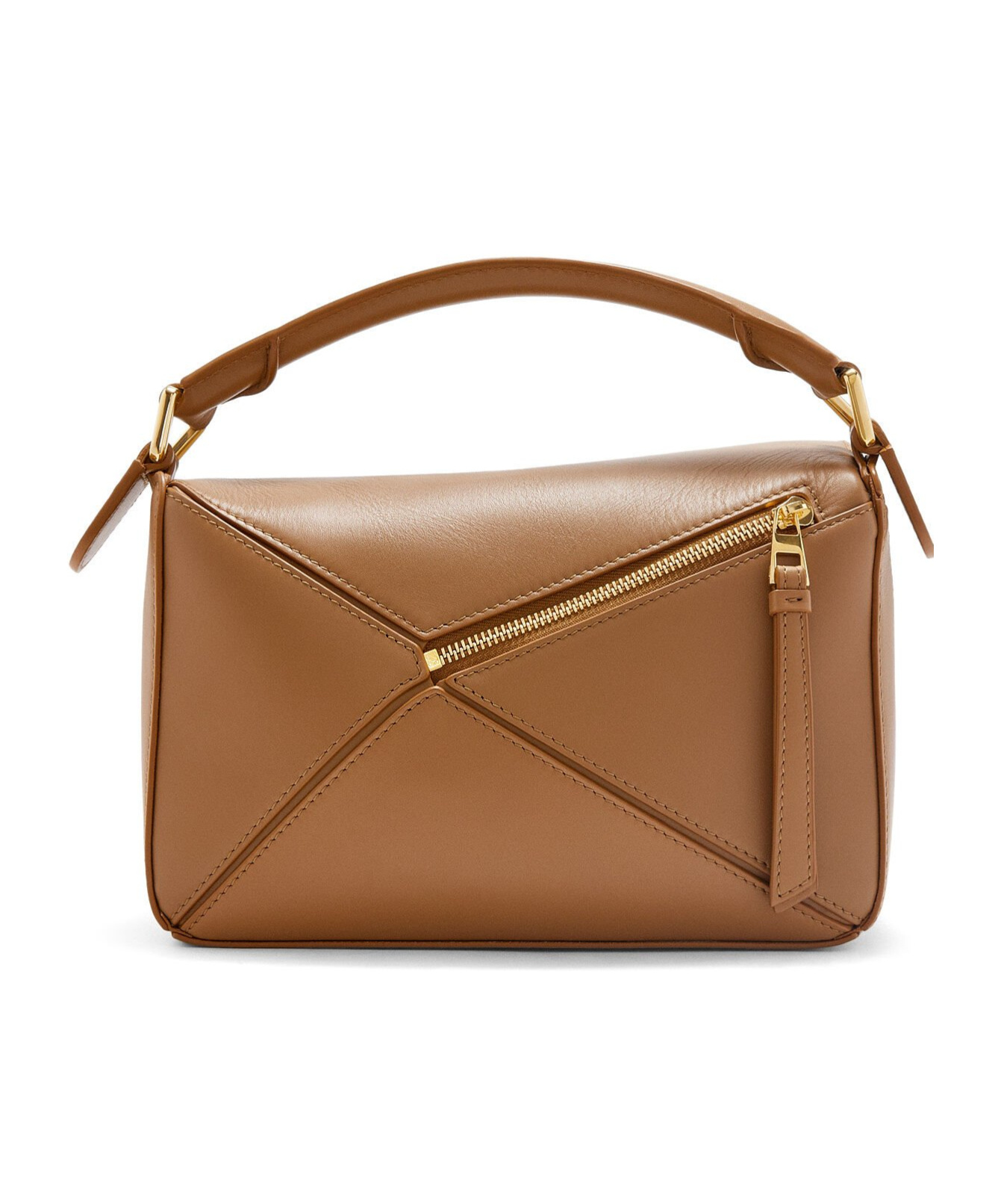 Loewe Small Puzzle Bag In Satin Calfskin In Brown