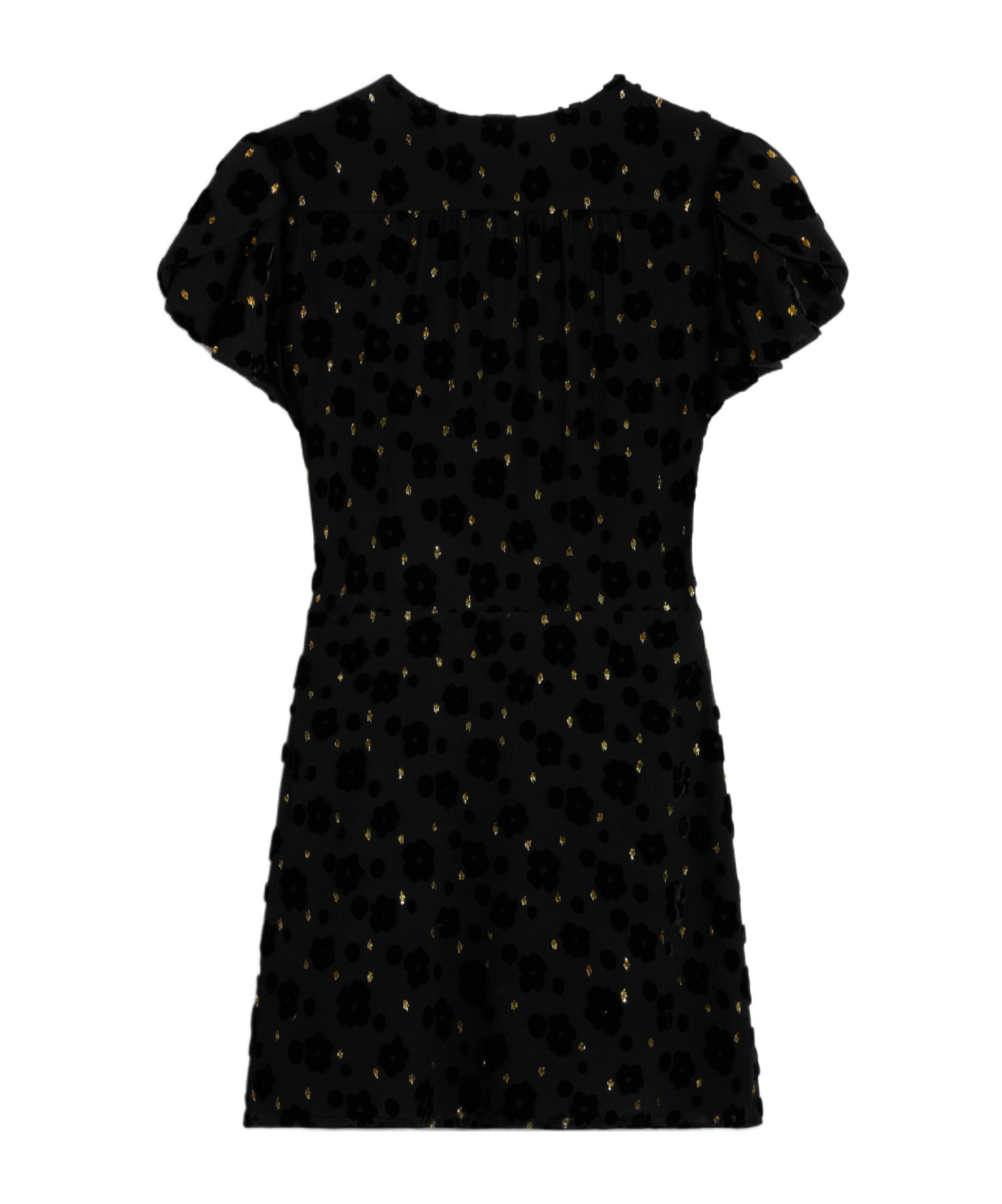 Celine V-neck Mini Dress In Black
