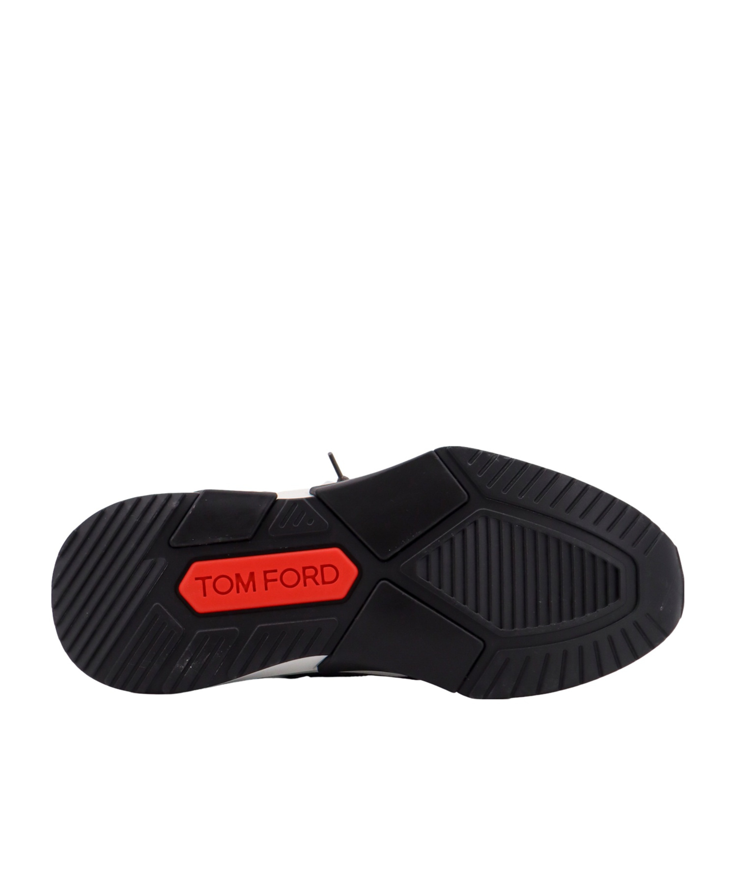 Tom Ford Mens Grey Jago Logo-patch Leather And Shell Low-top Trainers In Black