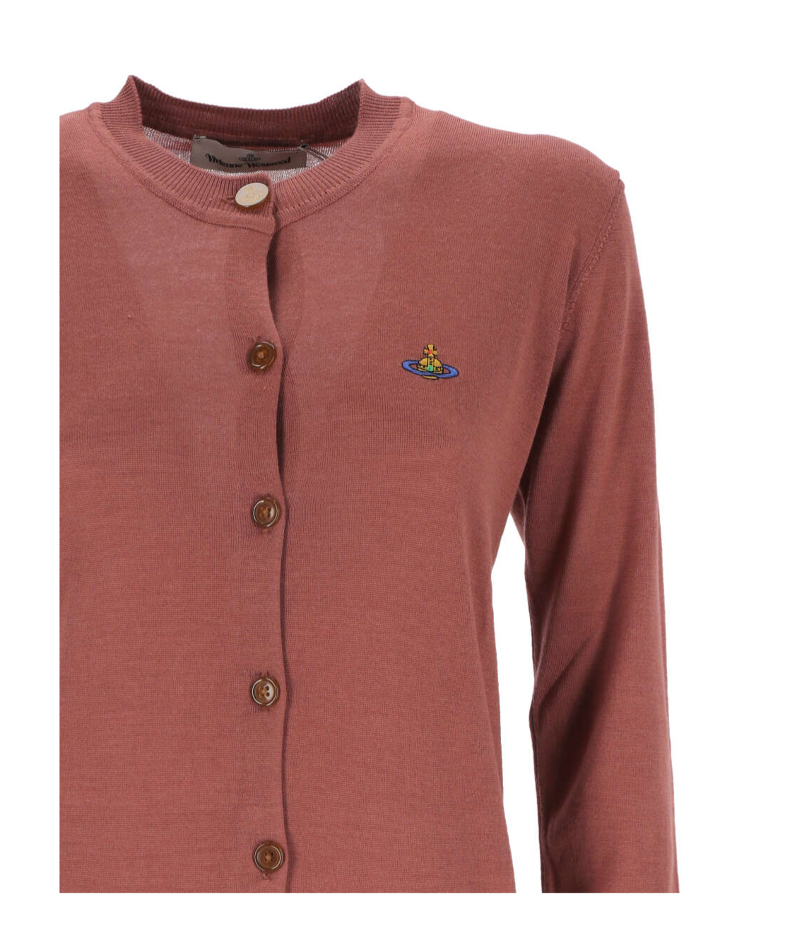 Vivienne Westwood Cardigan With Logo In Brown