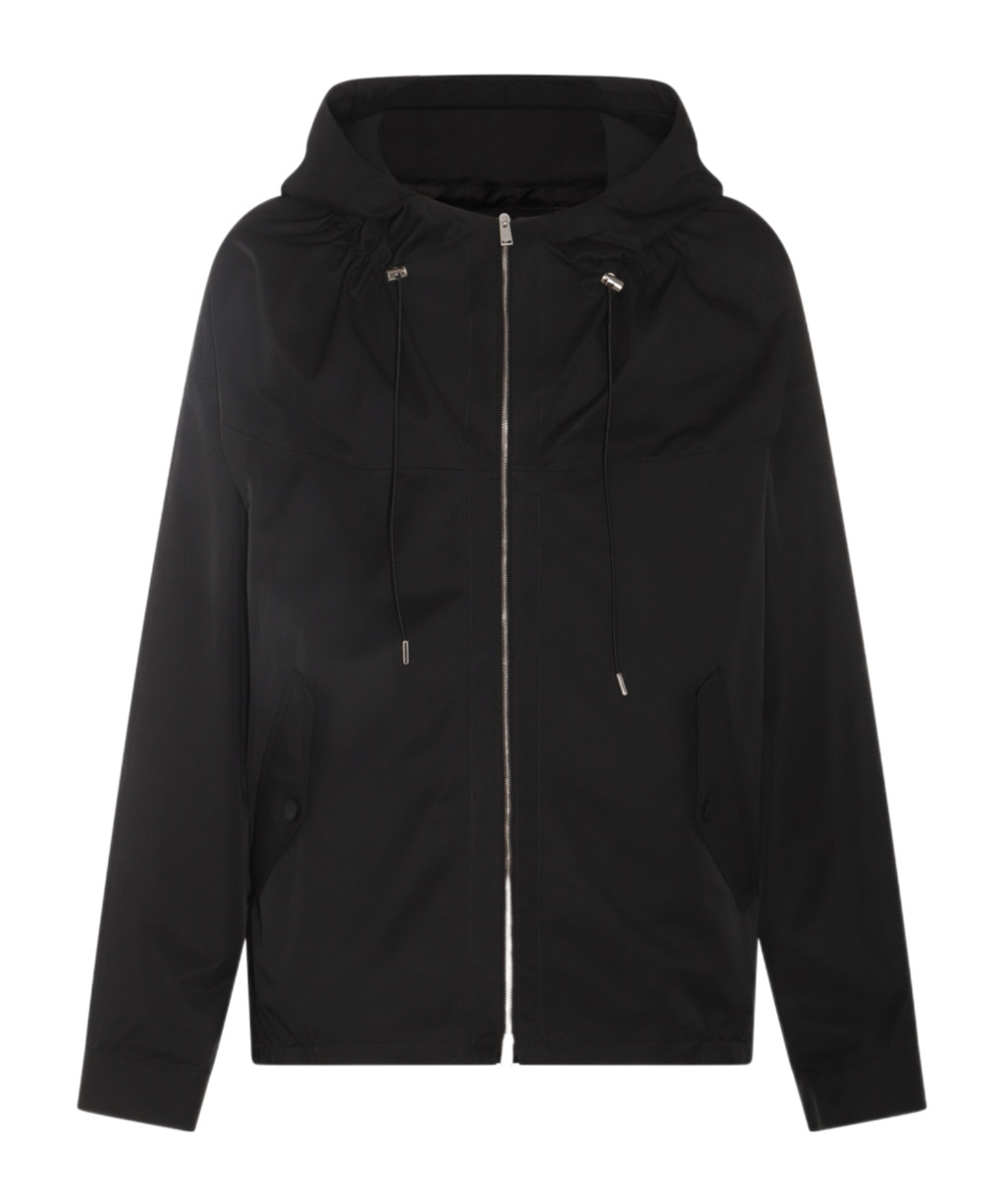 Lanvin Zip-up Hooded Jacket In Black
