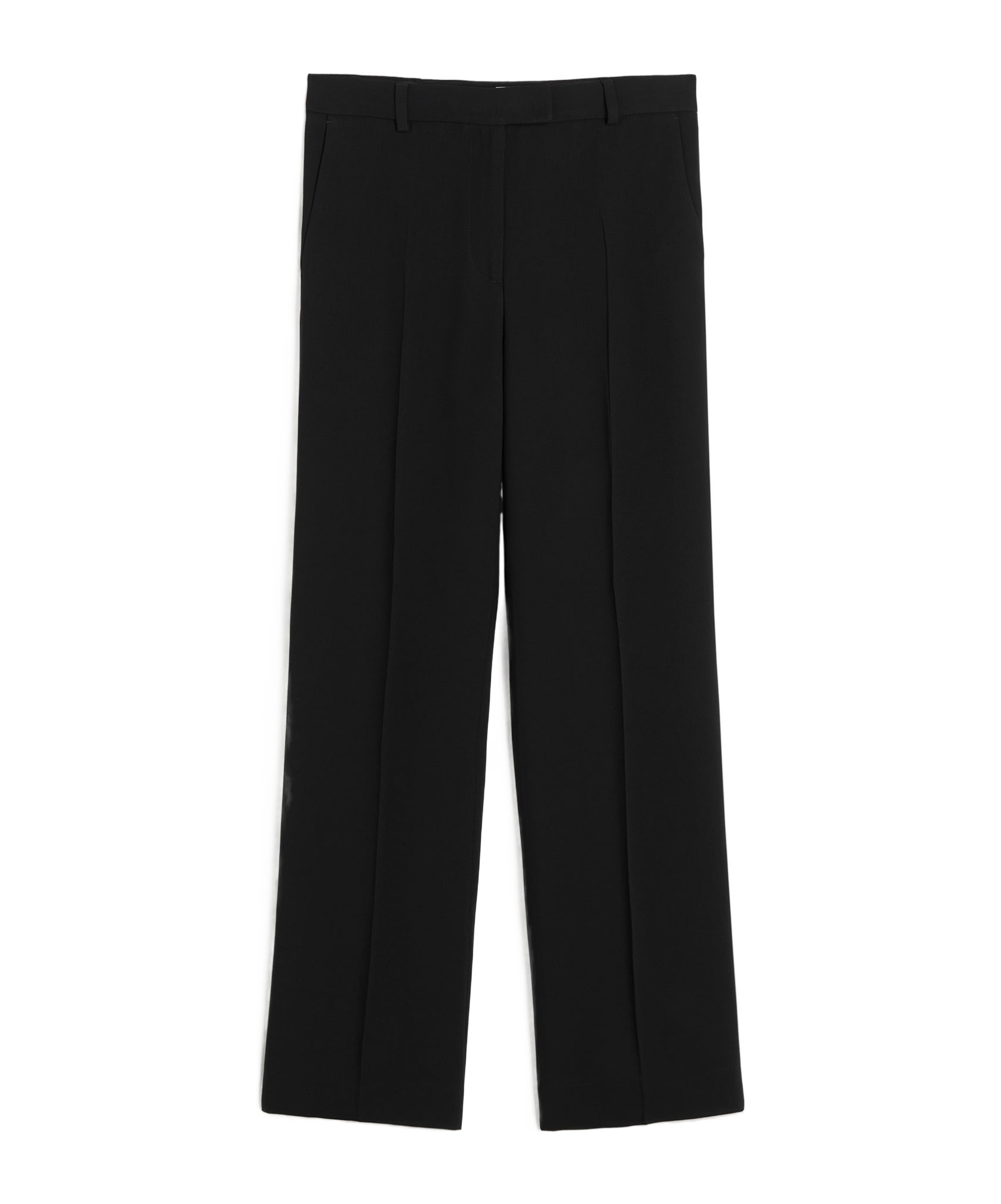 Totême Pressed-crease Straight Trousers In Black