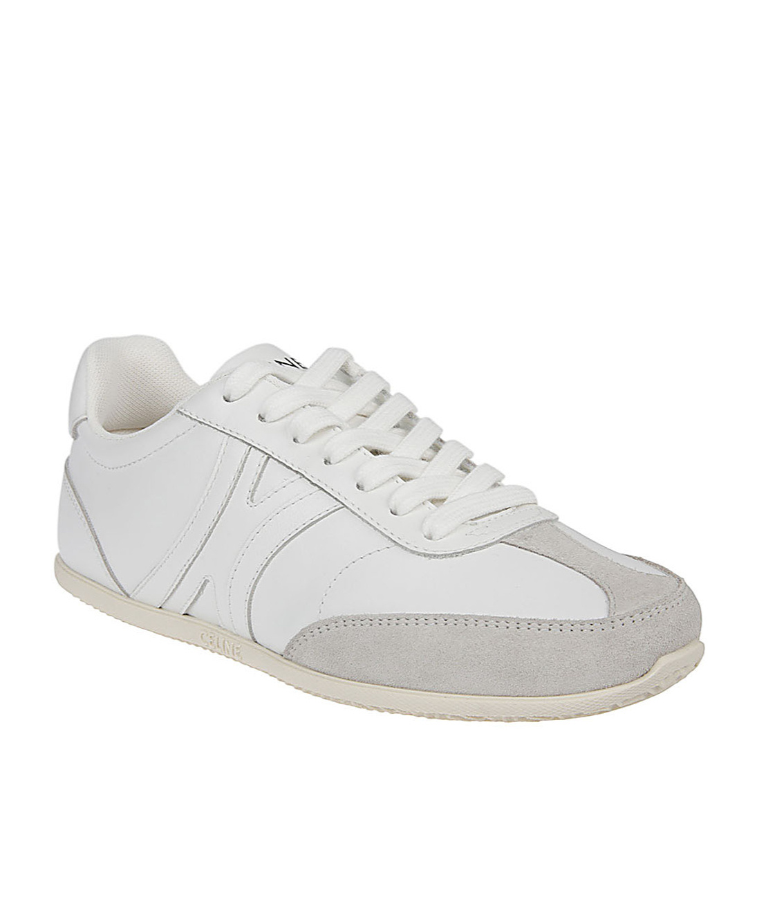 Celine White Lace-up Sneakers For Women In White